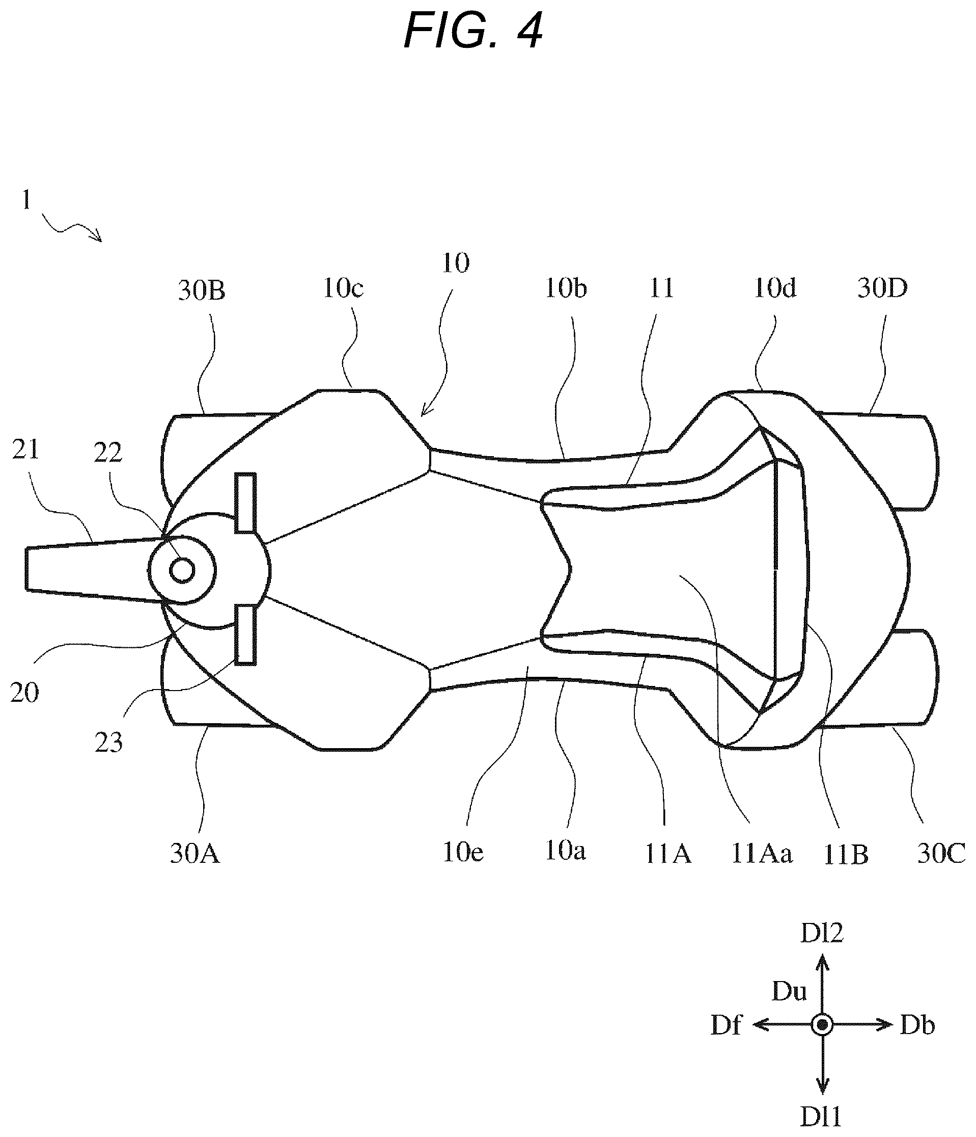 Patent US12576931 Figure 4 – Quadrupedal walking robot