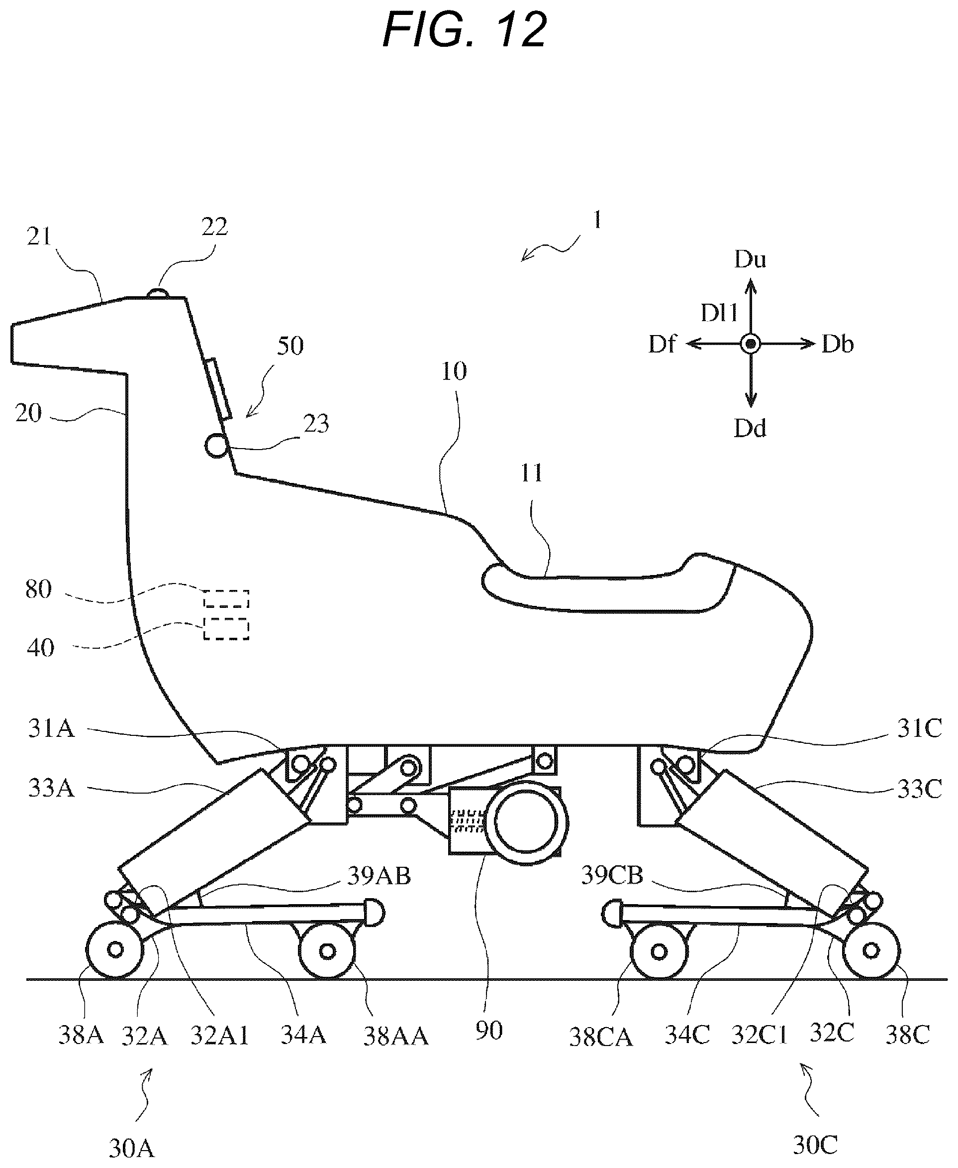 Patent US12576931 Figure 12 – Quadrupedal walking robot