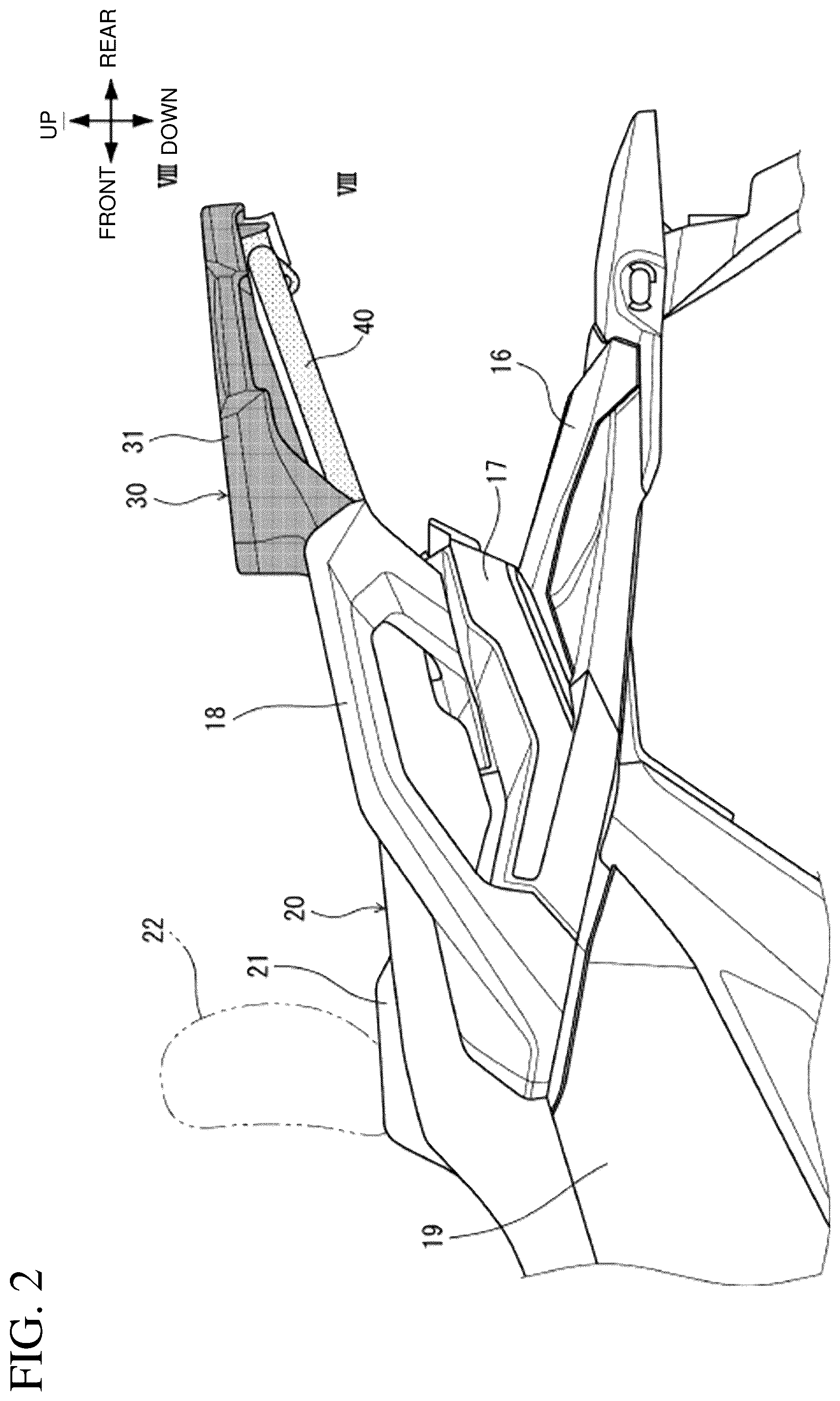 Patent US12576932 Figure 2 – Rear carrier for saddled vehicle