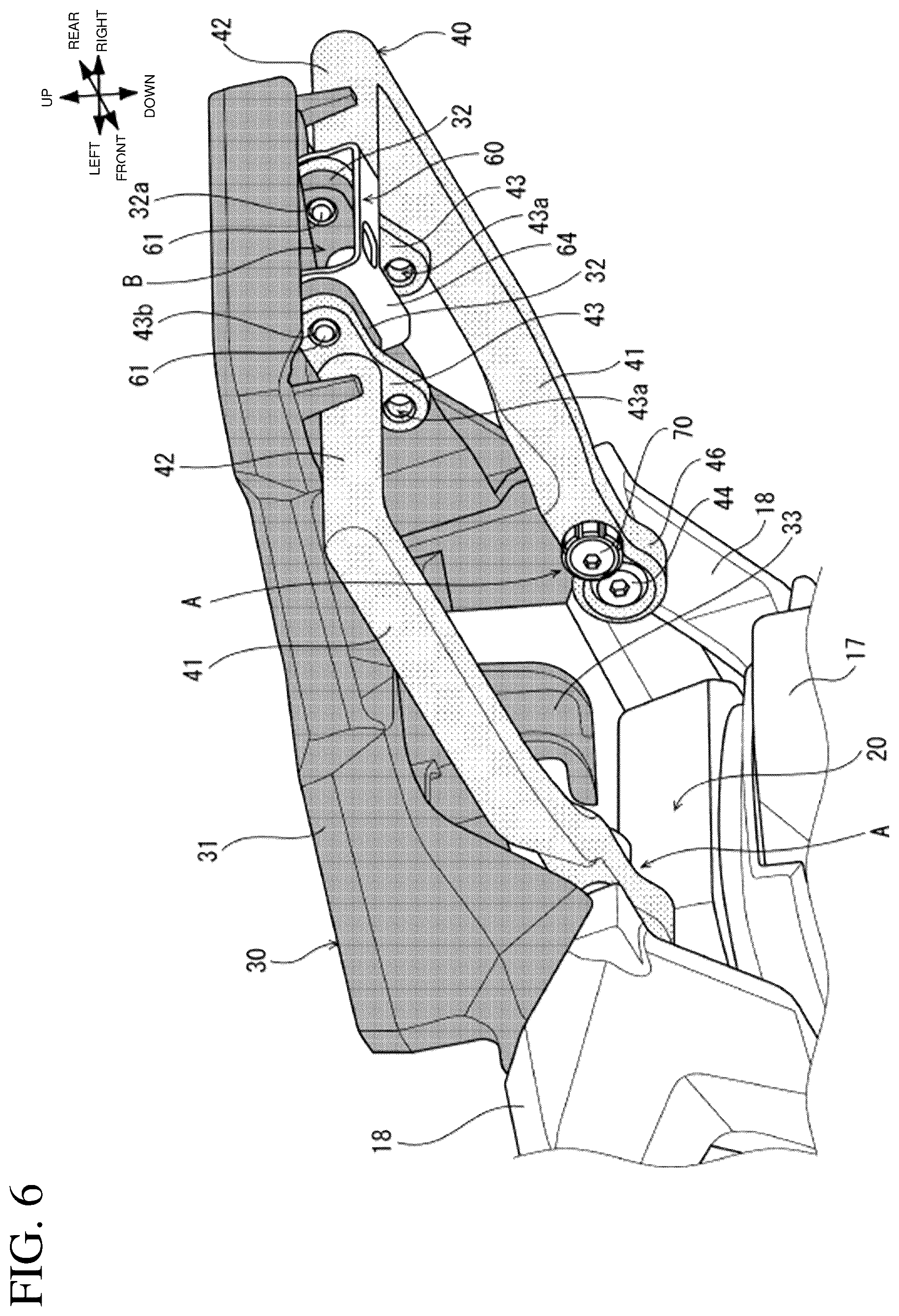 Patent US12576932 Figure 6 – Rear carrier for saddled vehicle