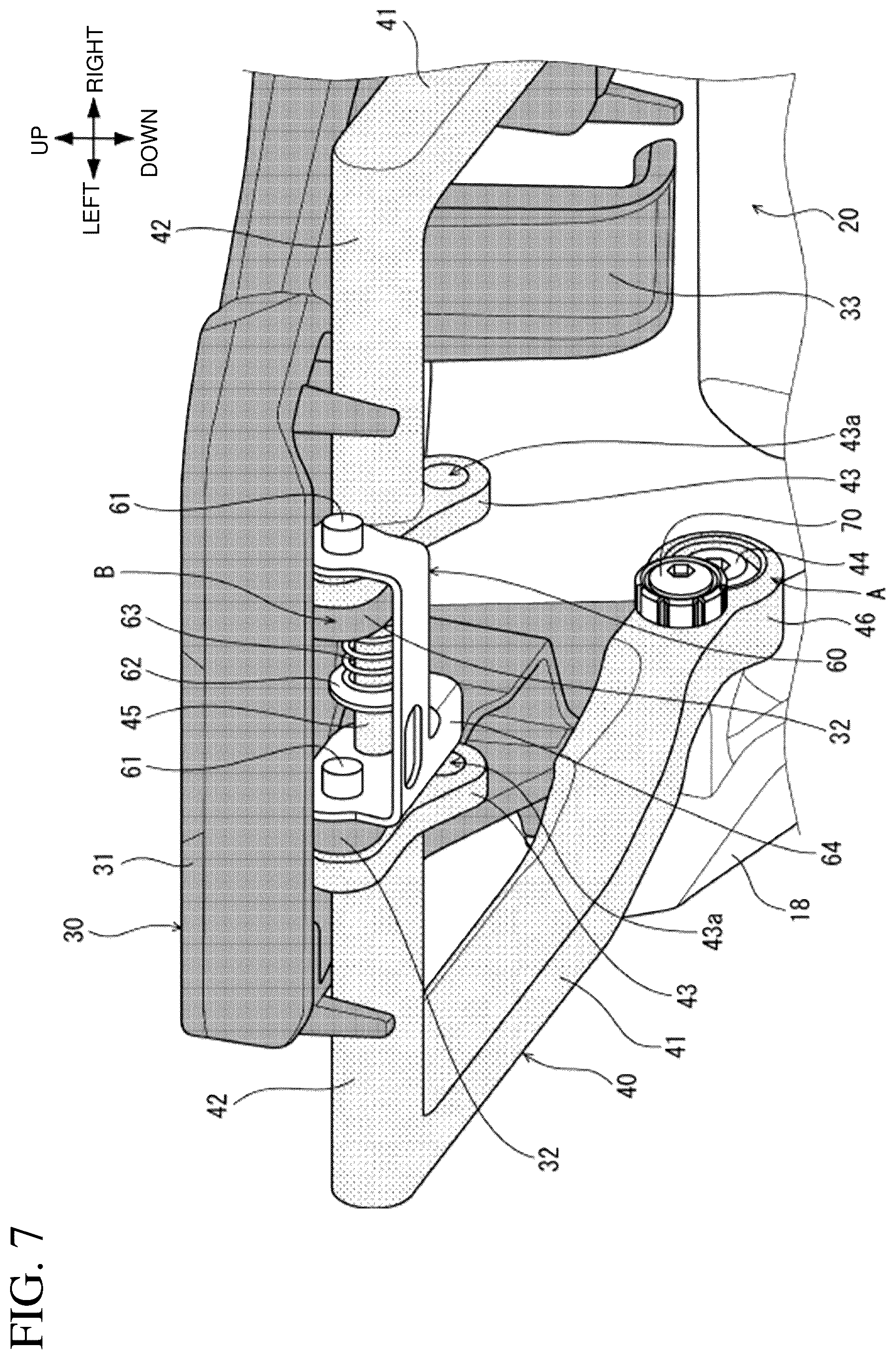 Patent US12576932 Figure 7 – Rear carrier for saddled vehicle