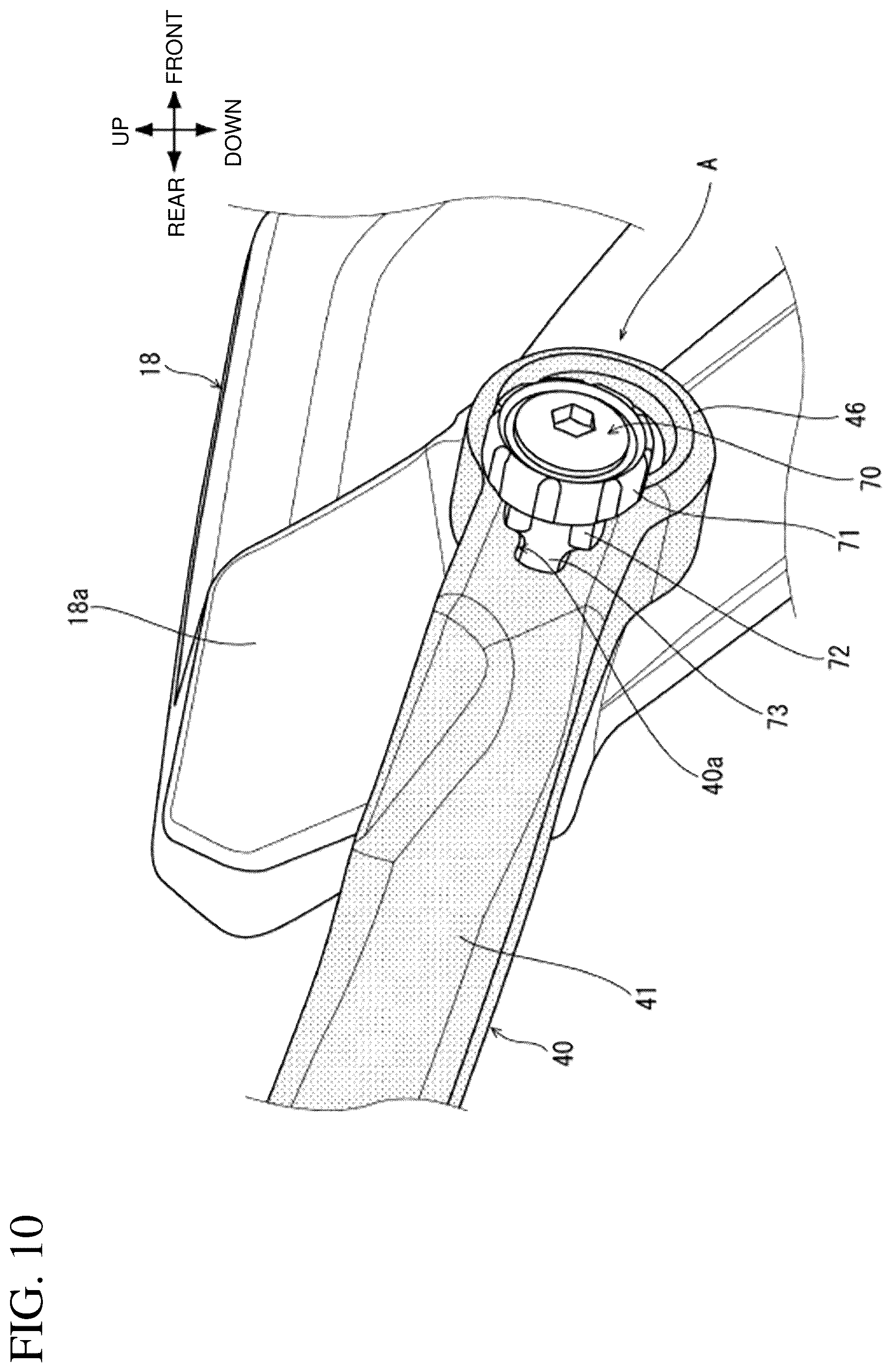 Patent US12576932 Figure 10 – Rear carrier for saddled vehicle