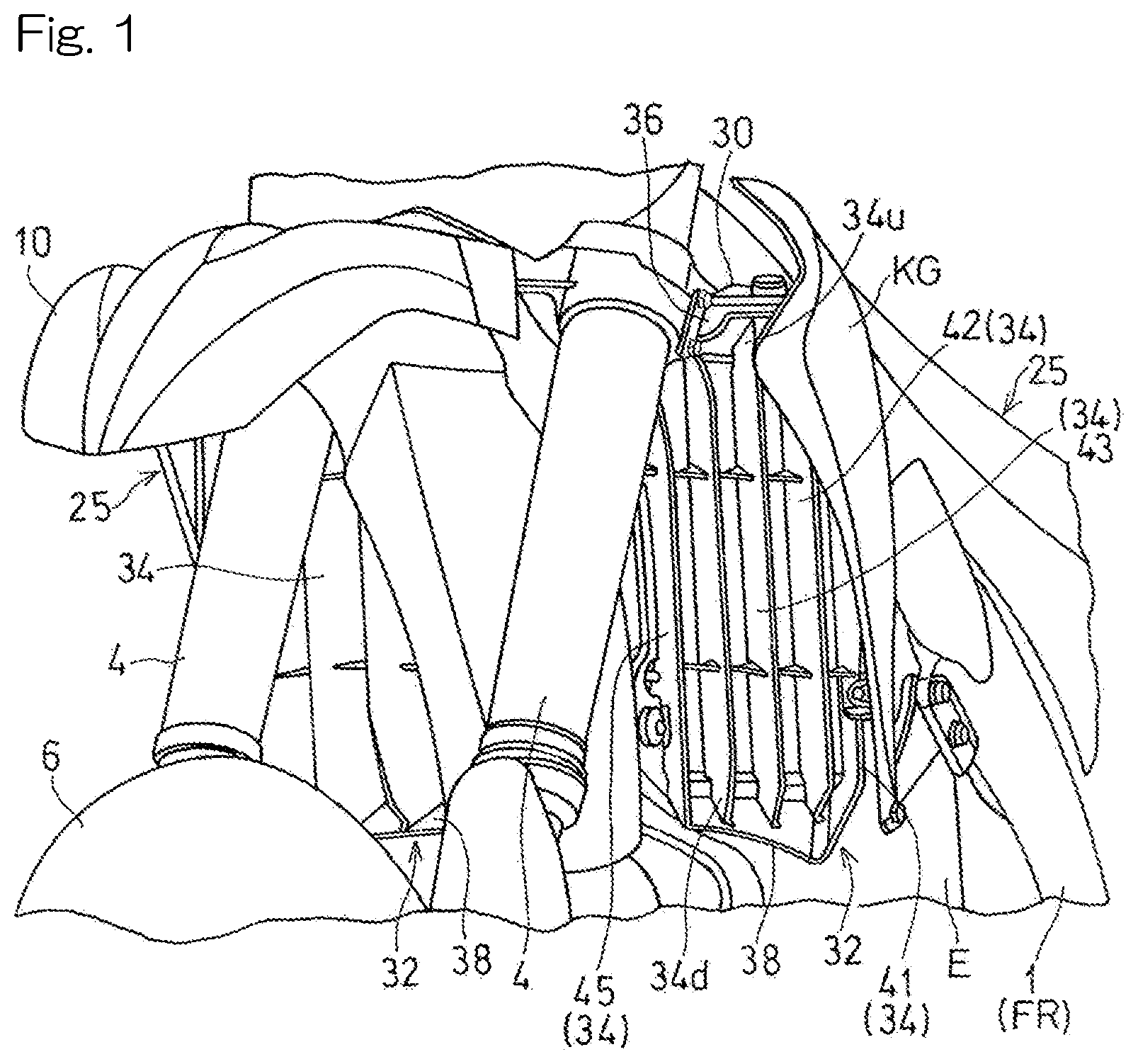 Patent US12576933 Figure 1 – Screen for saddle-riding vehicle