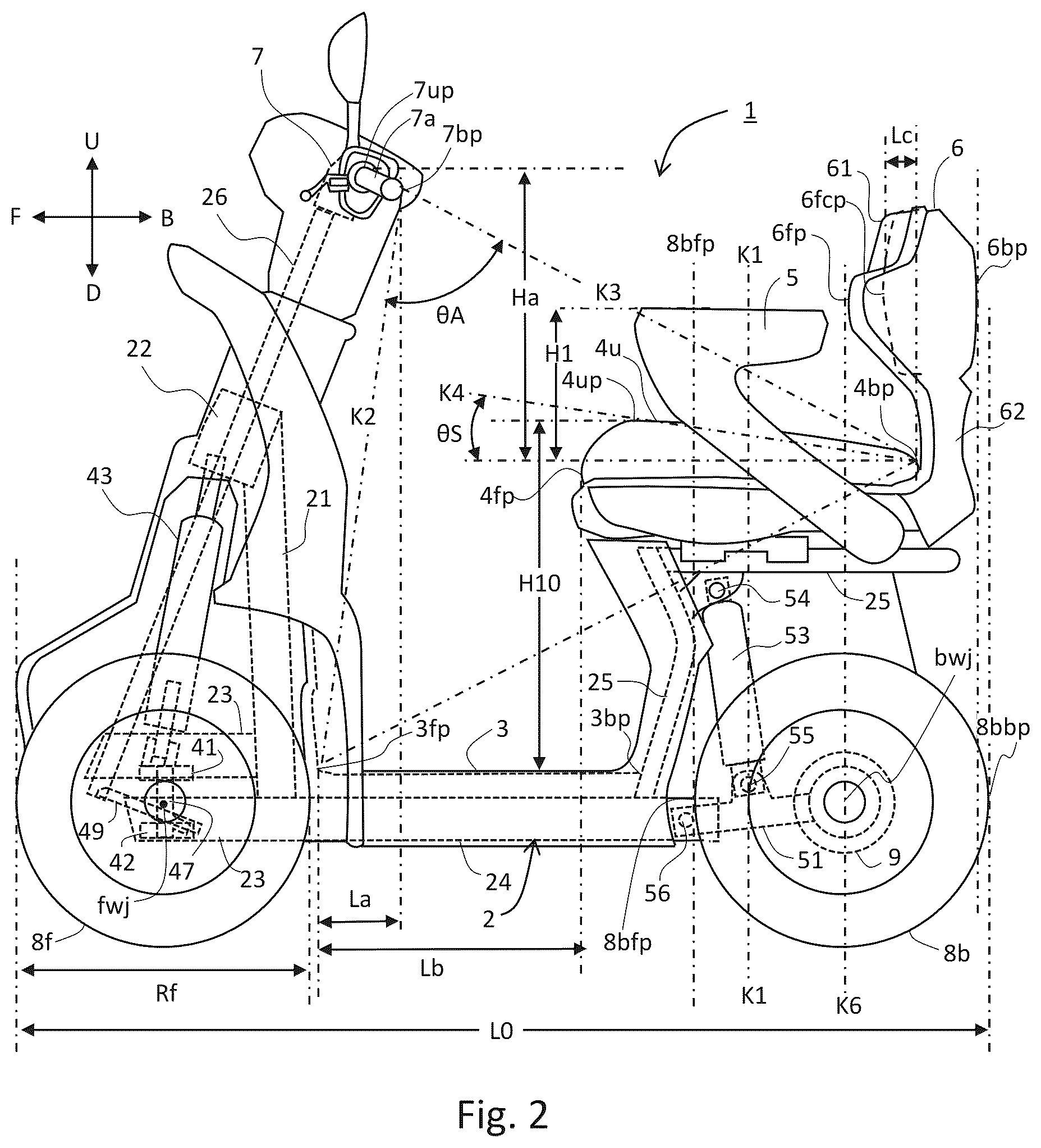 Patent US12576934 Figure 2 – One-occupant electric vehicle