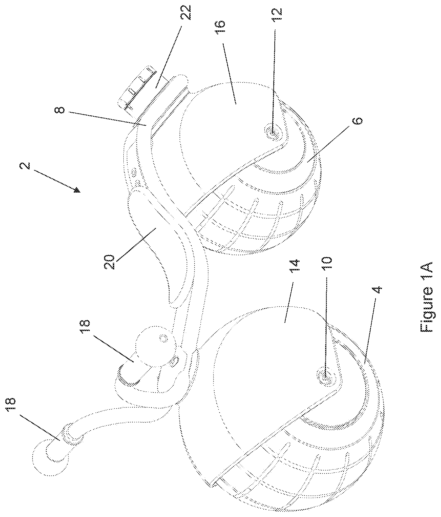 Patent US12576936 Figure 1 – Vehicle with spherical wheels
