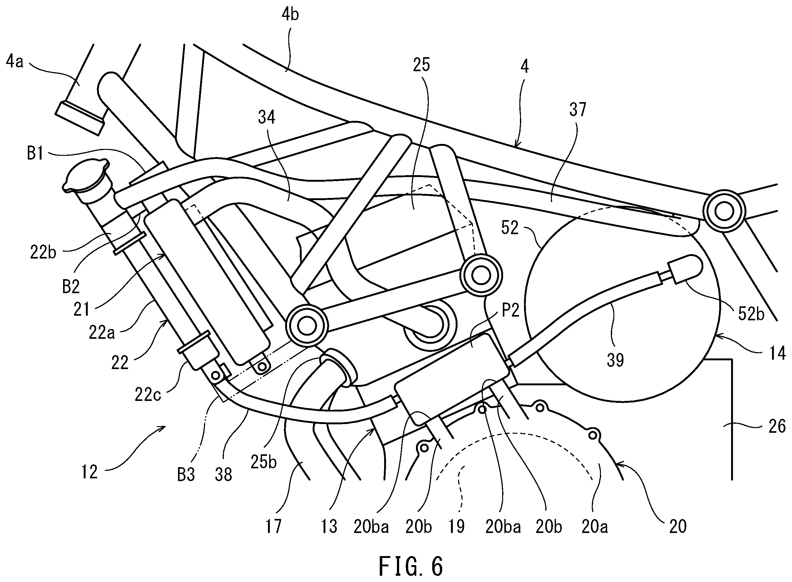 Patent US12576937 Figure 5 – Hybrid straddle vehicle