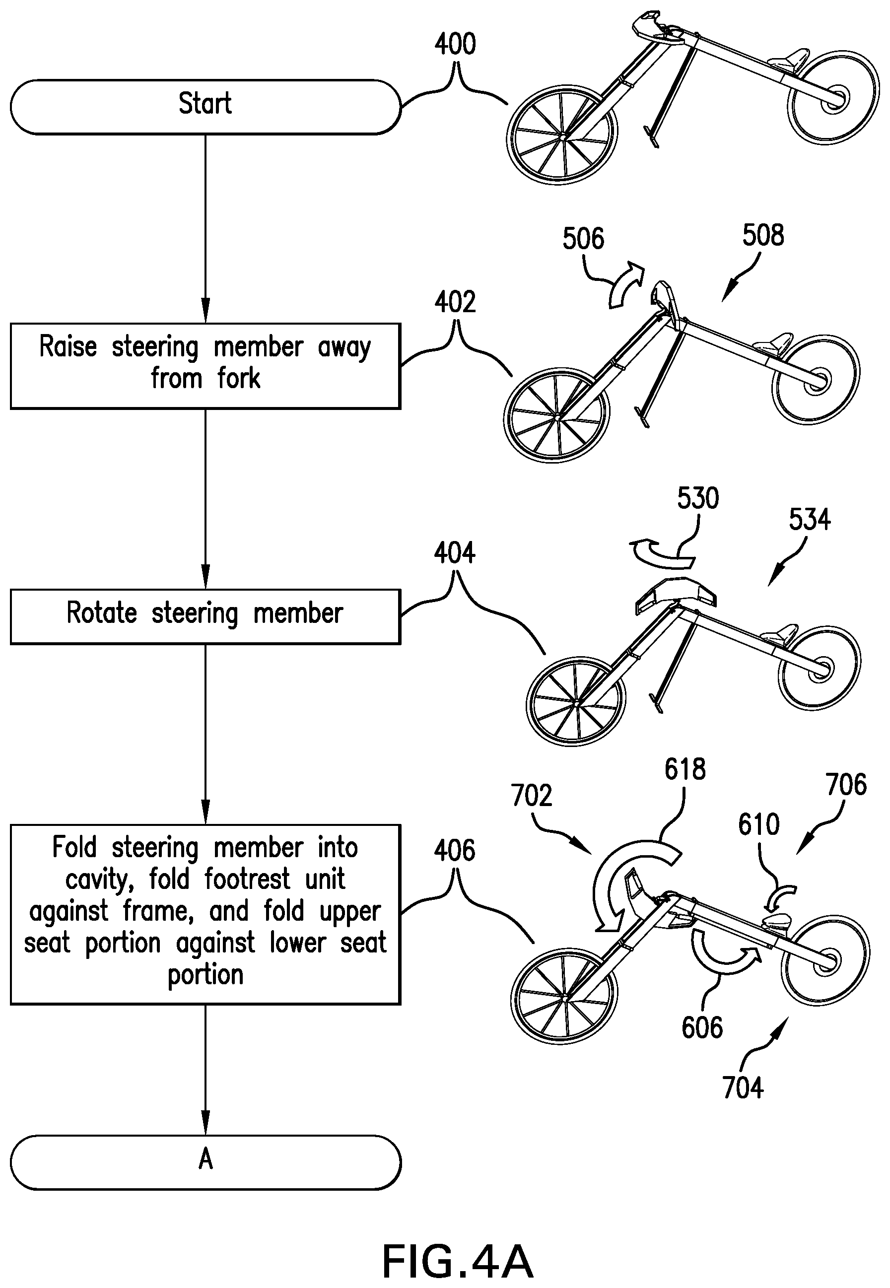 Patent US12576938 Figure 9 – Folding bicycle and method of use