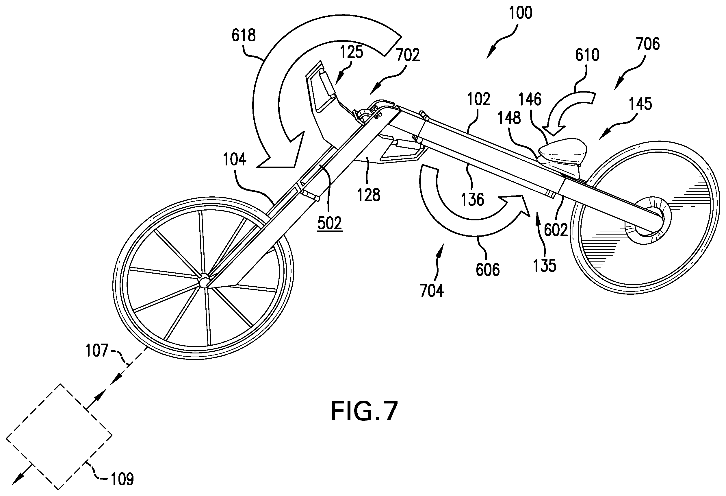 Patent US12576938 Figure 14 – Folding bicycle and method of use