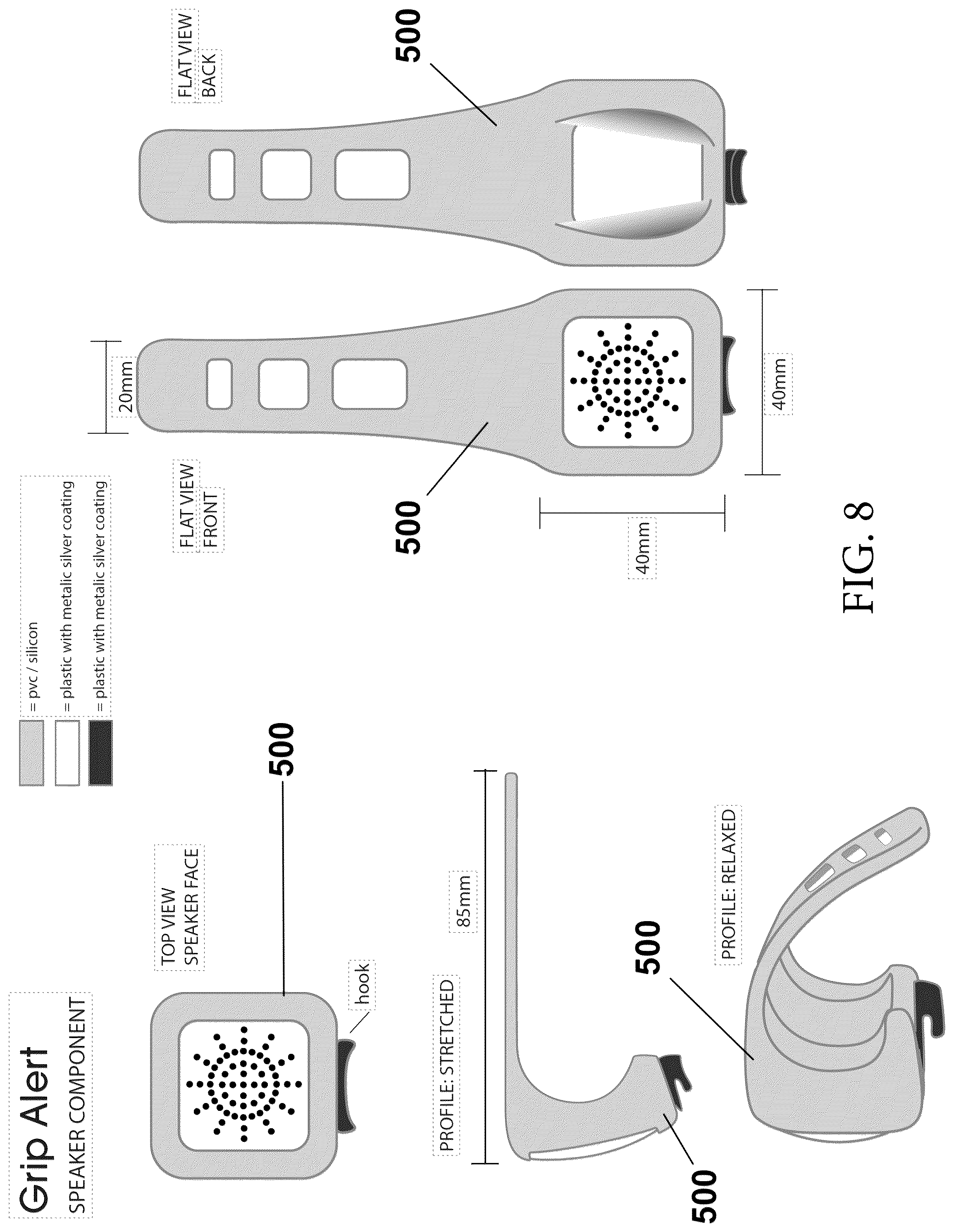 Patent US12576940 Figure 8 – Vehicle handle safety device control system and method