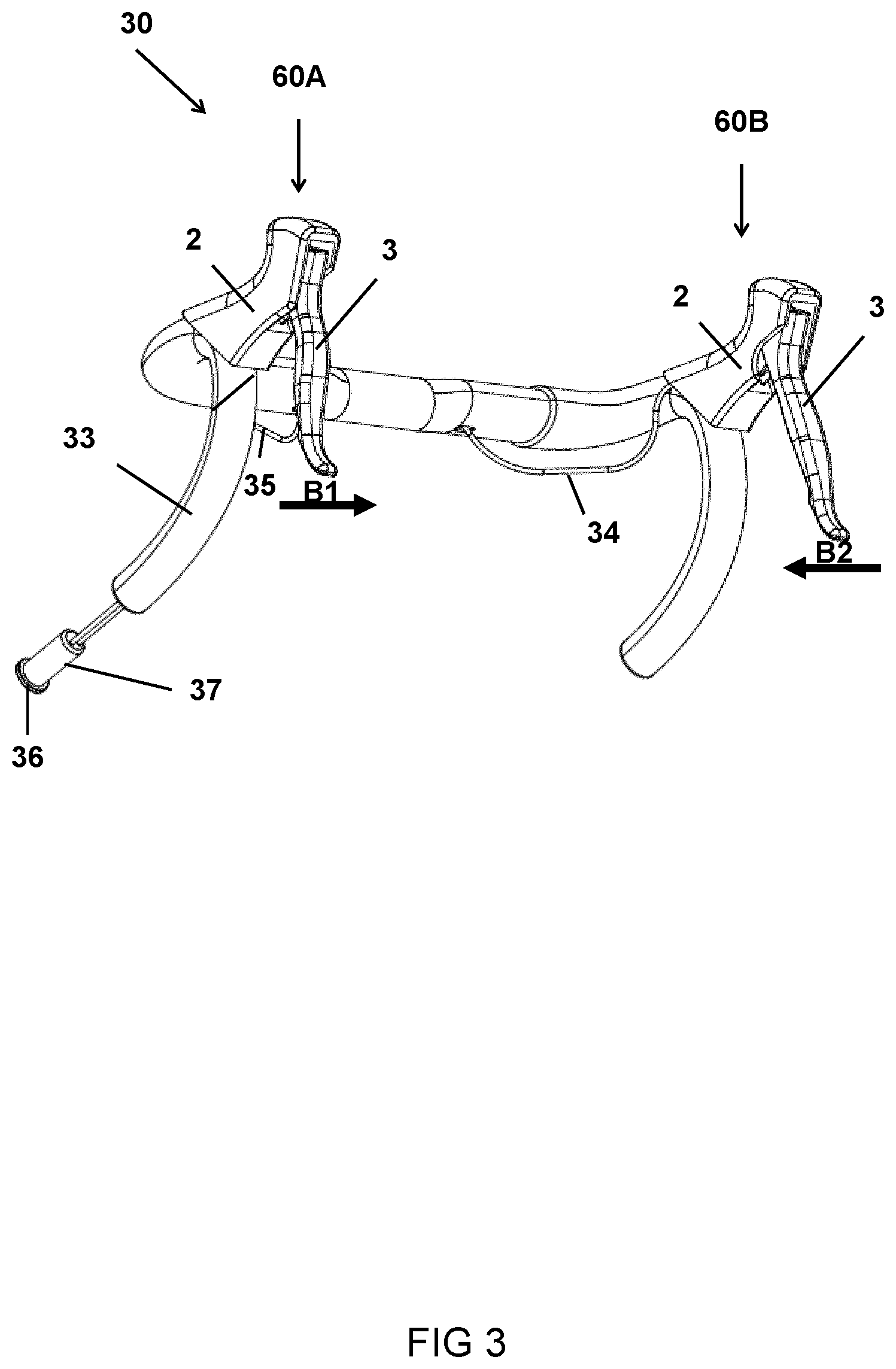 Patent US12576941 Figure 3 – Control device for a bicycle