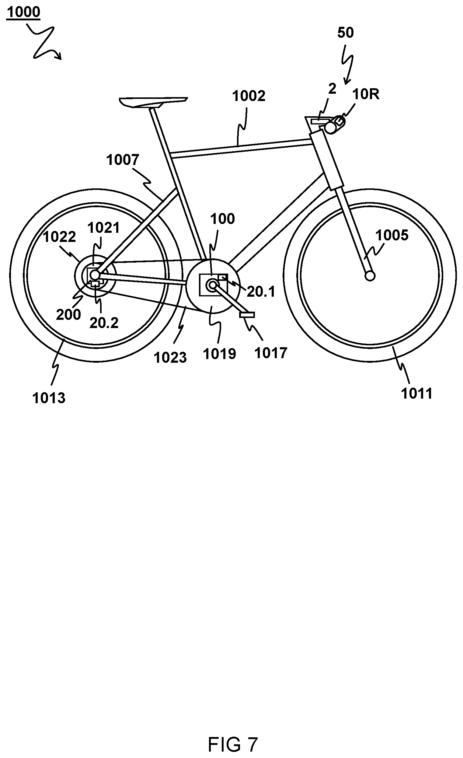 Patent US12576941 Figure 7 – Control device for a bicycle