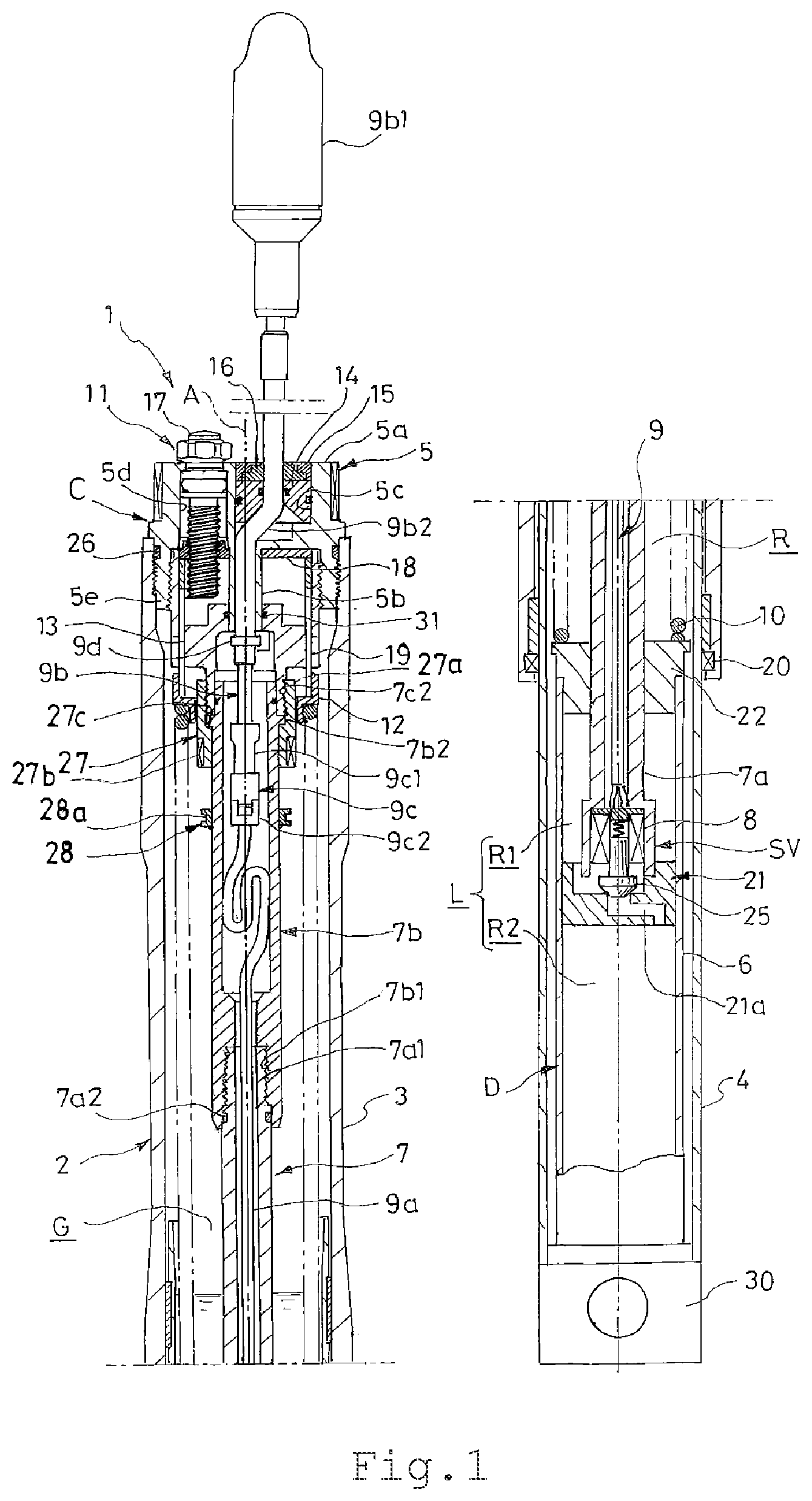 Patent US12576943 Figure 1 – Front fork