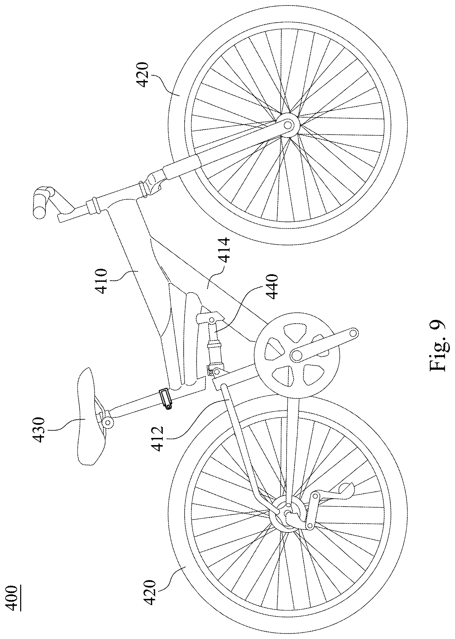 Patent US12576944 Figure 7 – Bicycle shock absorber structure and bicycle