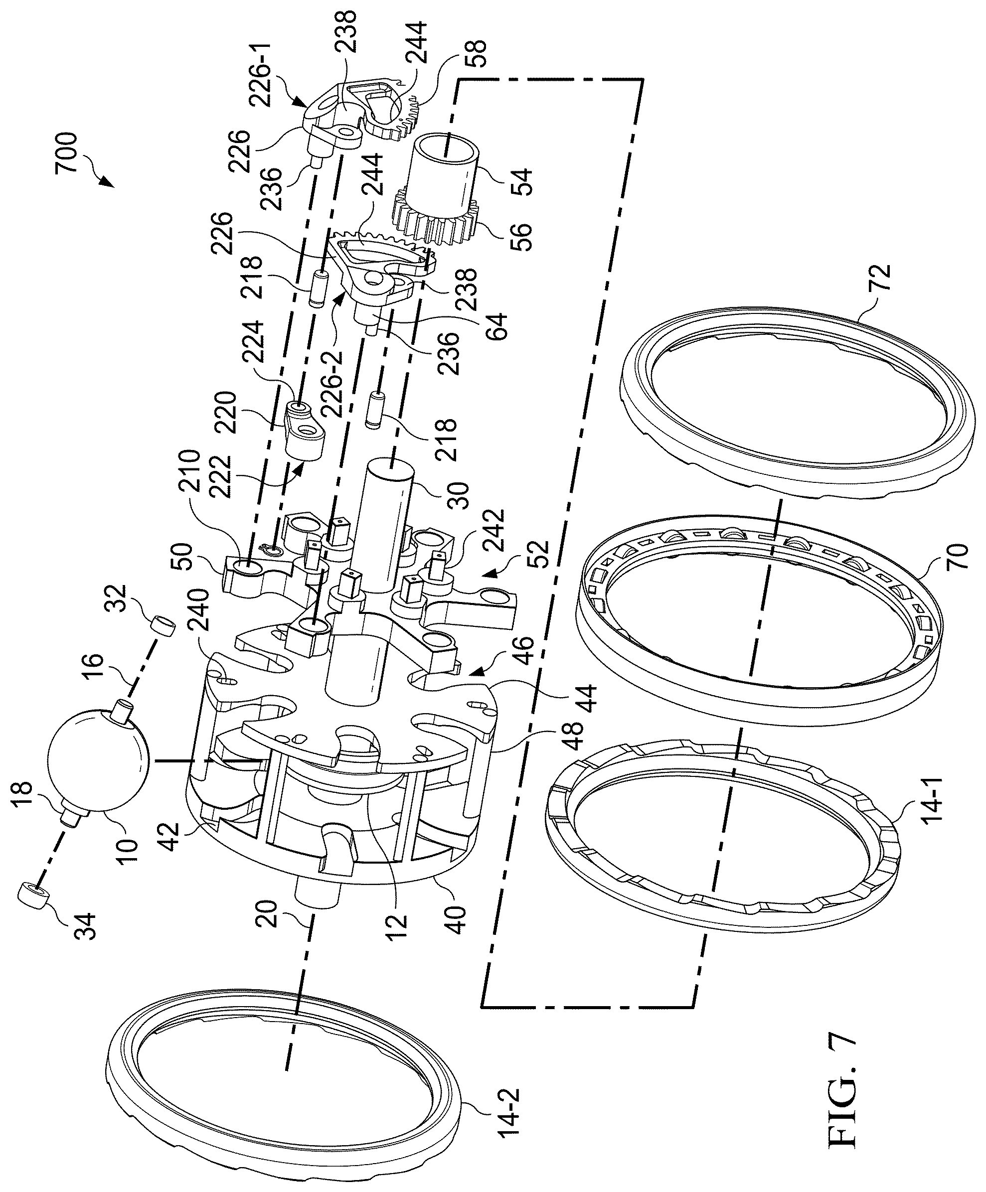 Patent US12576947 Figure 8 – Rocker link shifting system for a continuously variable transmission