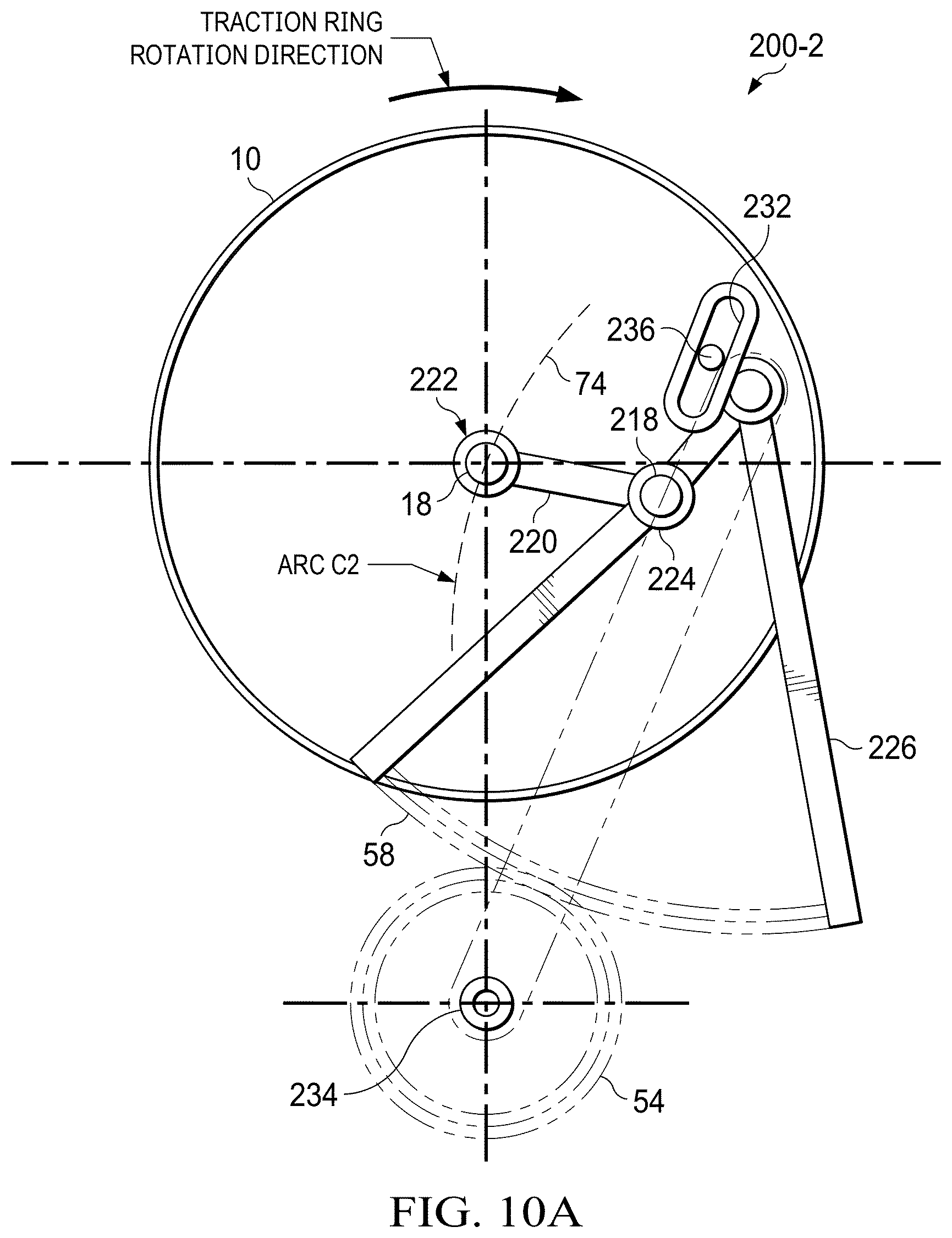 Patent US12576947 Figure 11 – Rocker link shifting system for a continuously variable transmission