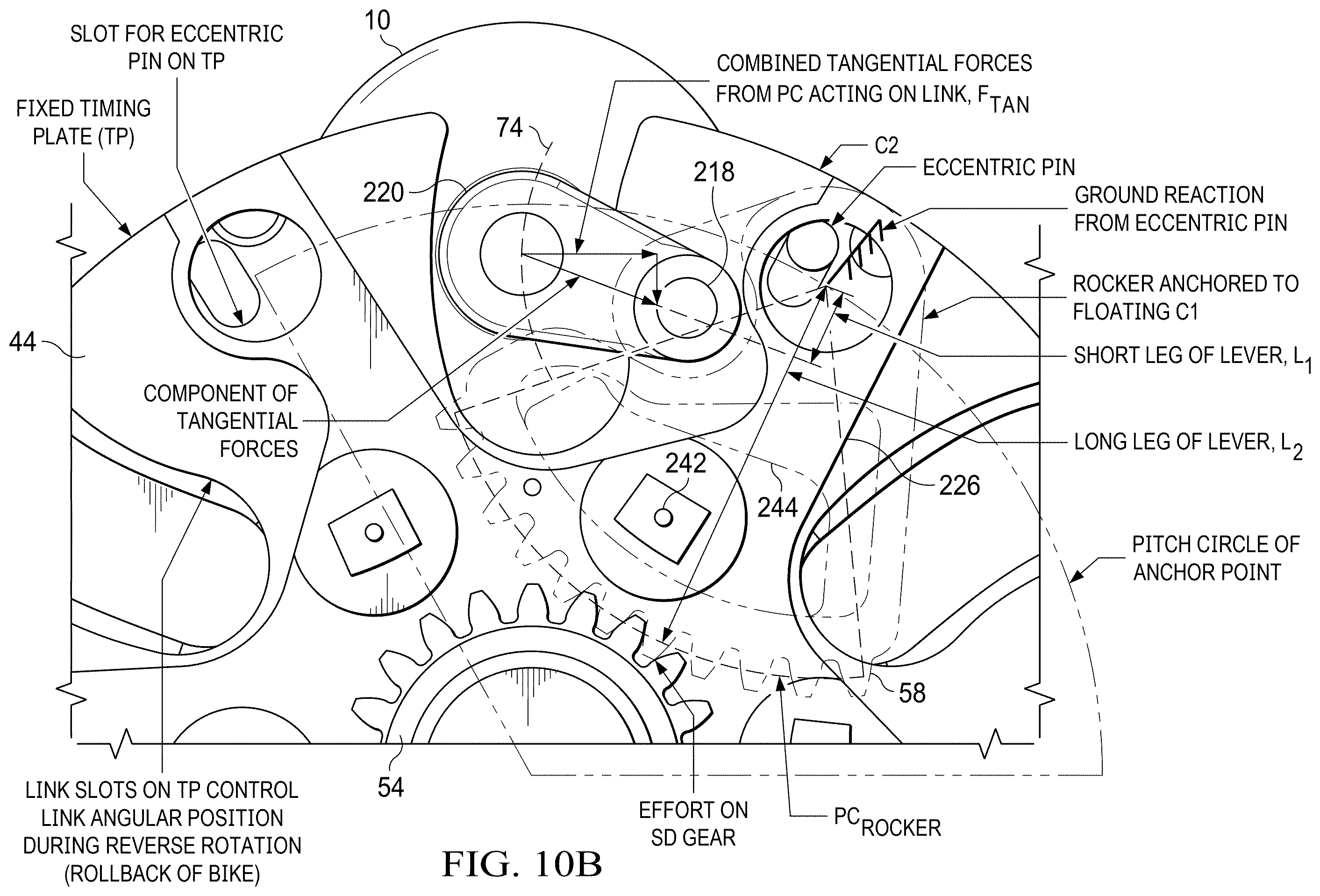Patent US12576947 Figure 12 – Rocker link shifting system for a continuously variable transmission