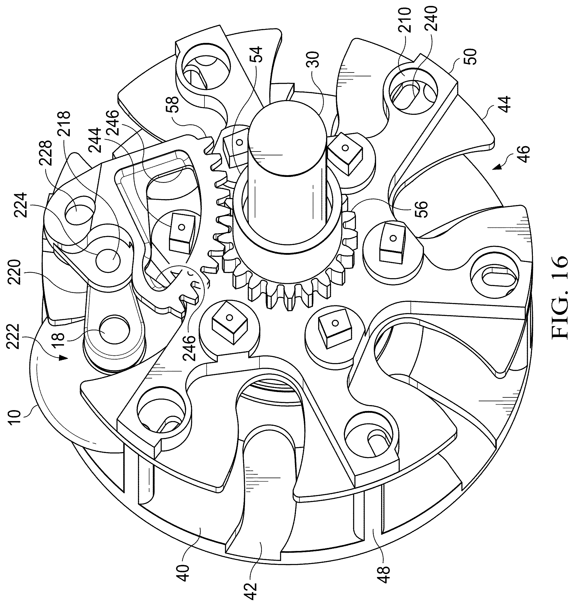 Patent US12576947 Figure 19 – Rocker link shifting system for a continuously variable transmission