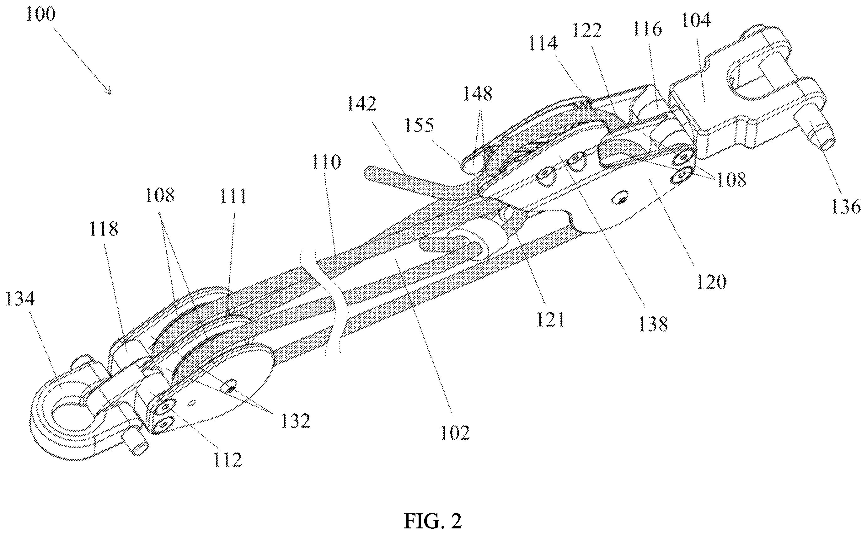 Patent US12576948 Figure 2 – Block and tackle assembly for bladder anchor