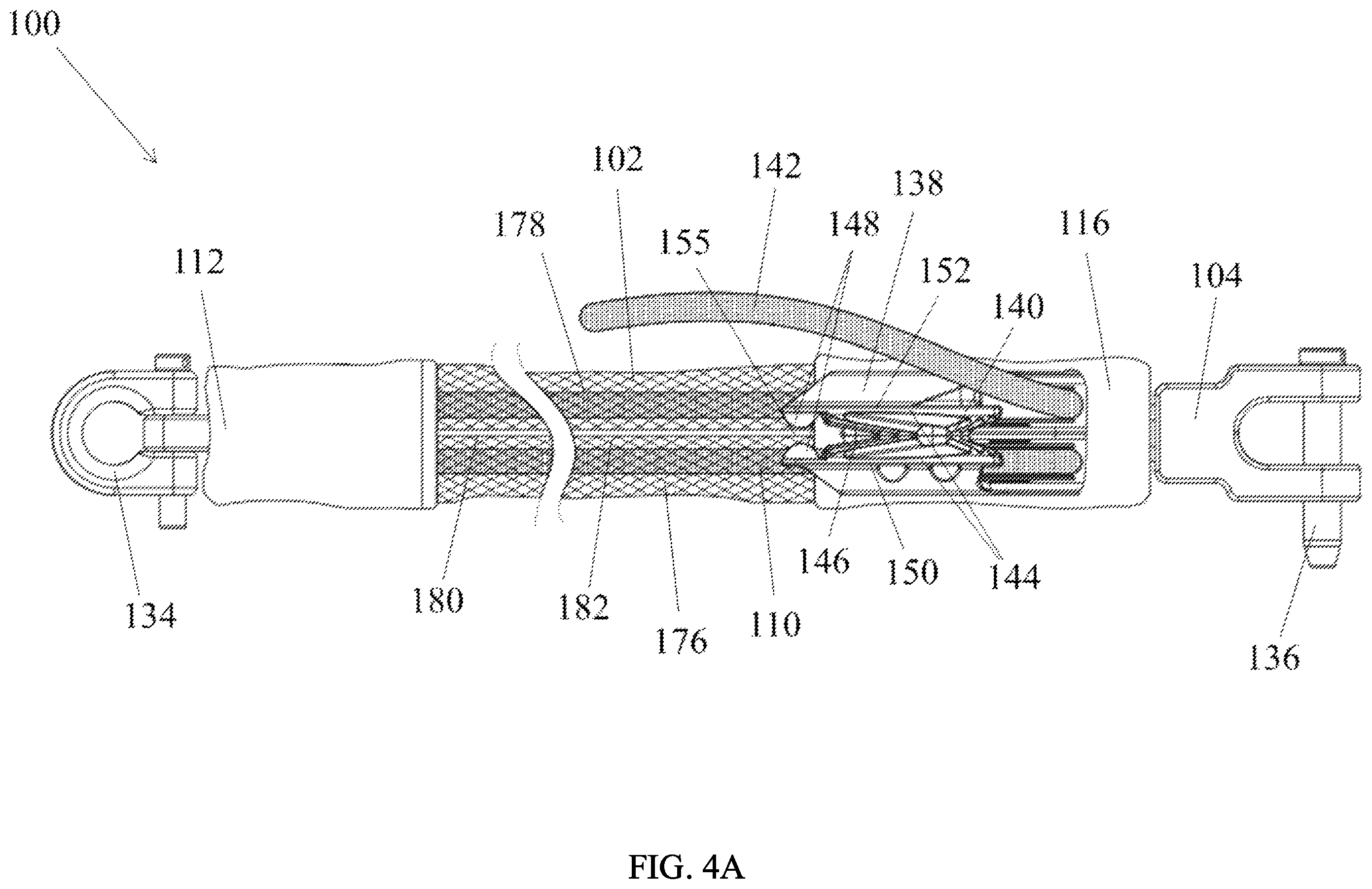 Patent US12576948 Figure 5 – Block and tackle assembly for bladder anchor