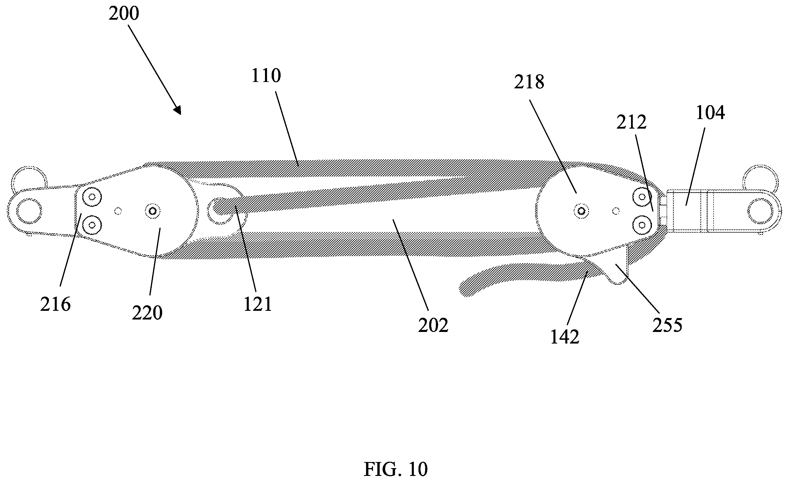 Patent US12576948 Figure 14 – Block and tackle assembly for bladder anchor