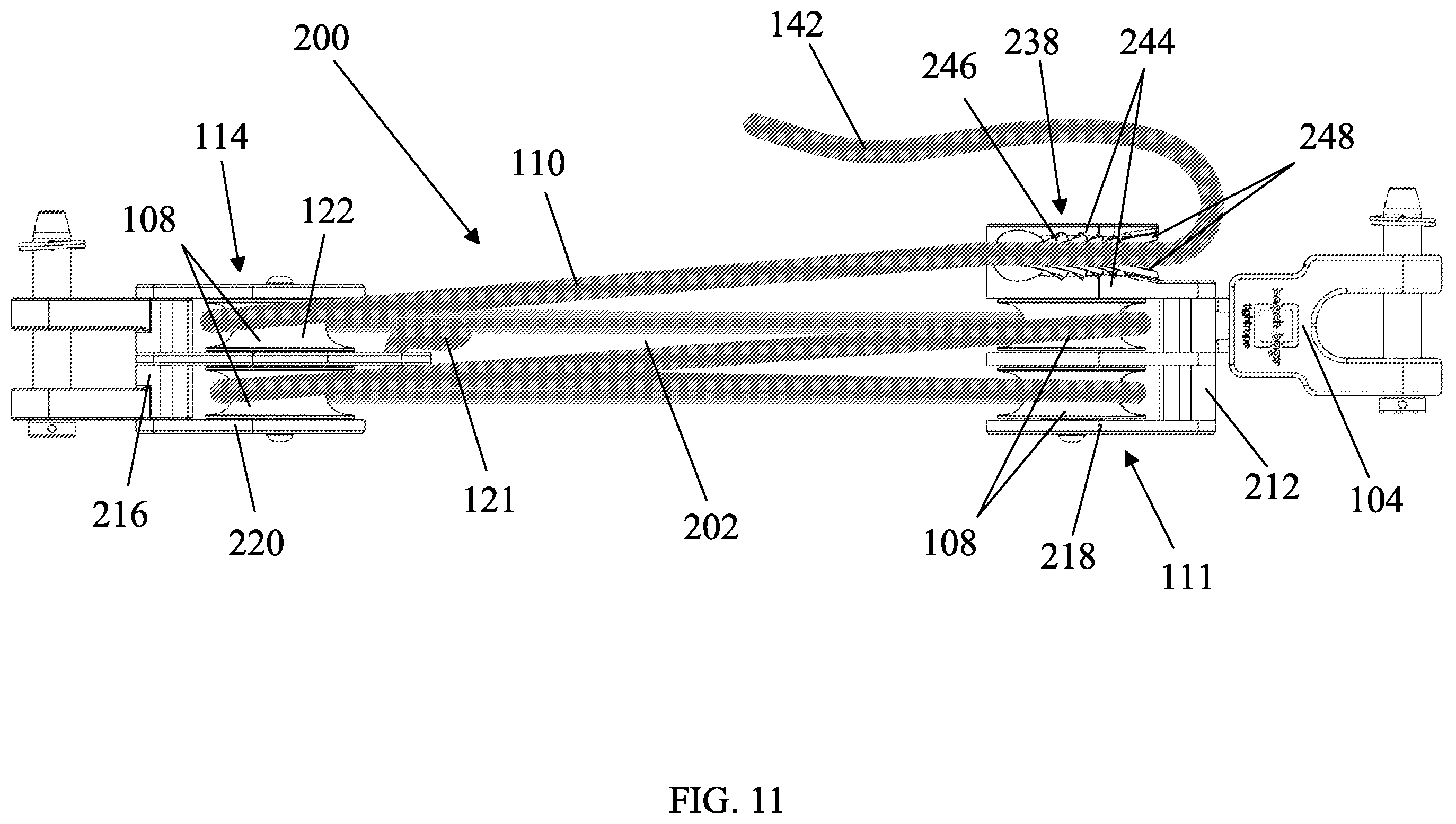 Patent US12576948 Figure 15 – Block and tackle assembly for bladder anchor
