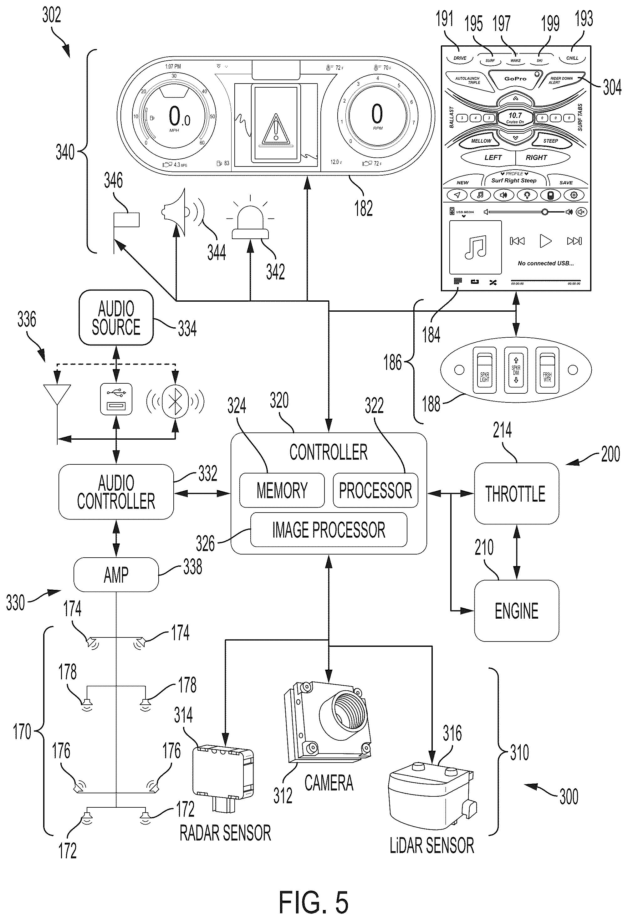 Patent US12576954 Figure 5 – System and method for identifying when a water-sports participant has fallen