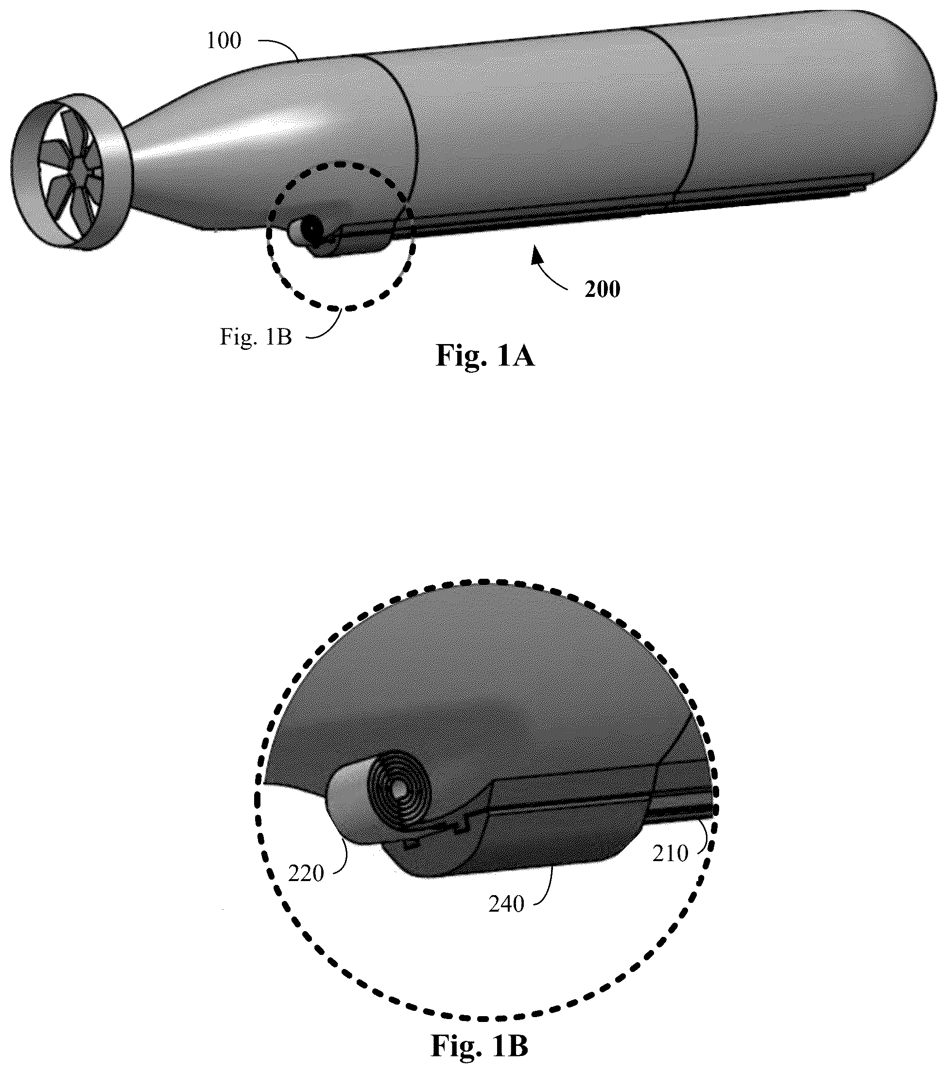 Patent US12576955 Figure 1 – Mass shifting apparatus and system for inducing a vertical dive in submersible conveyances