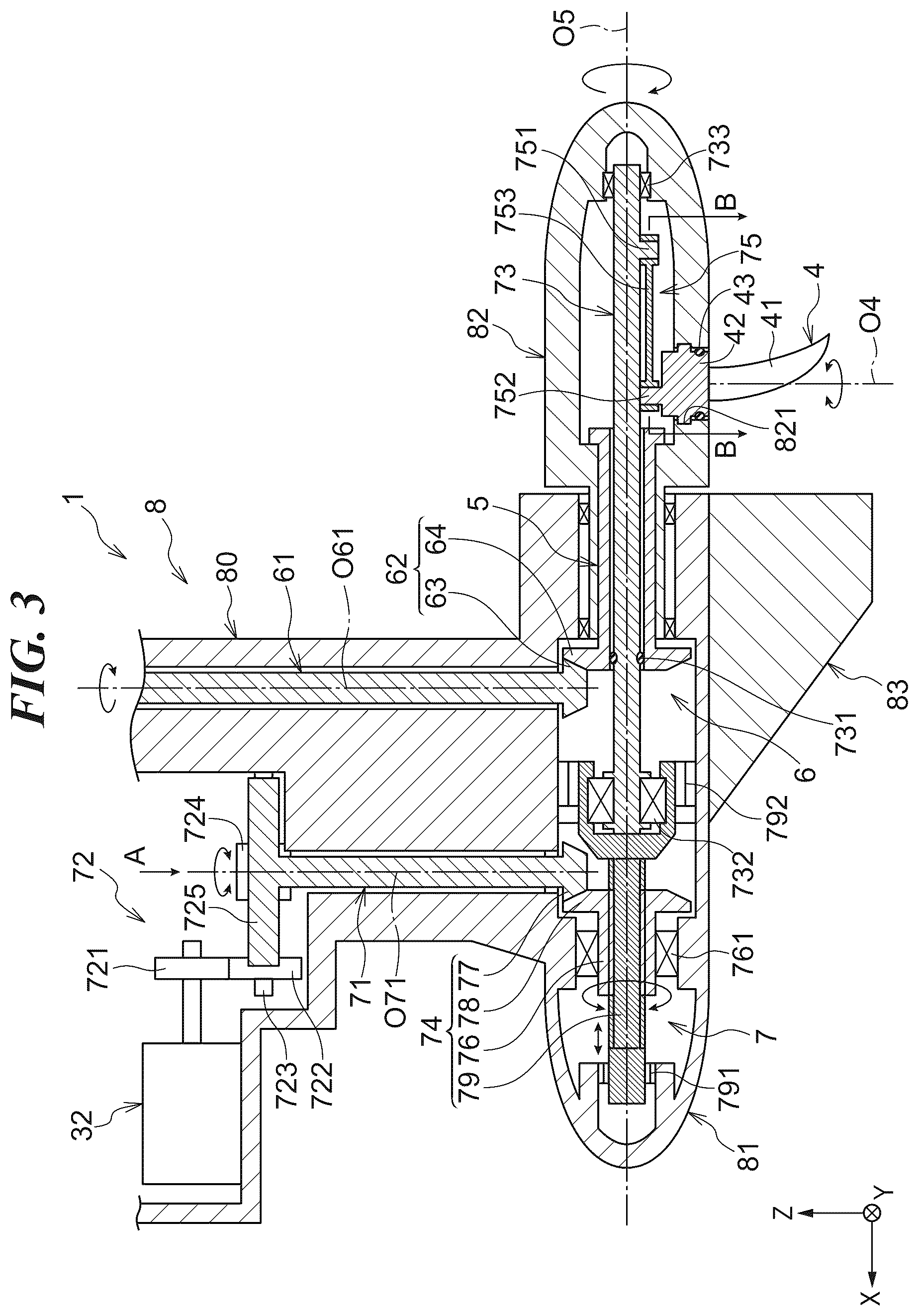 Patent US12576956 Figure 3 – Propulsion device for marine vessel and outboard motor