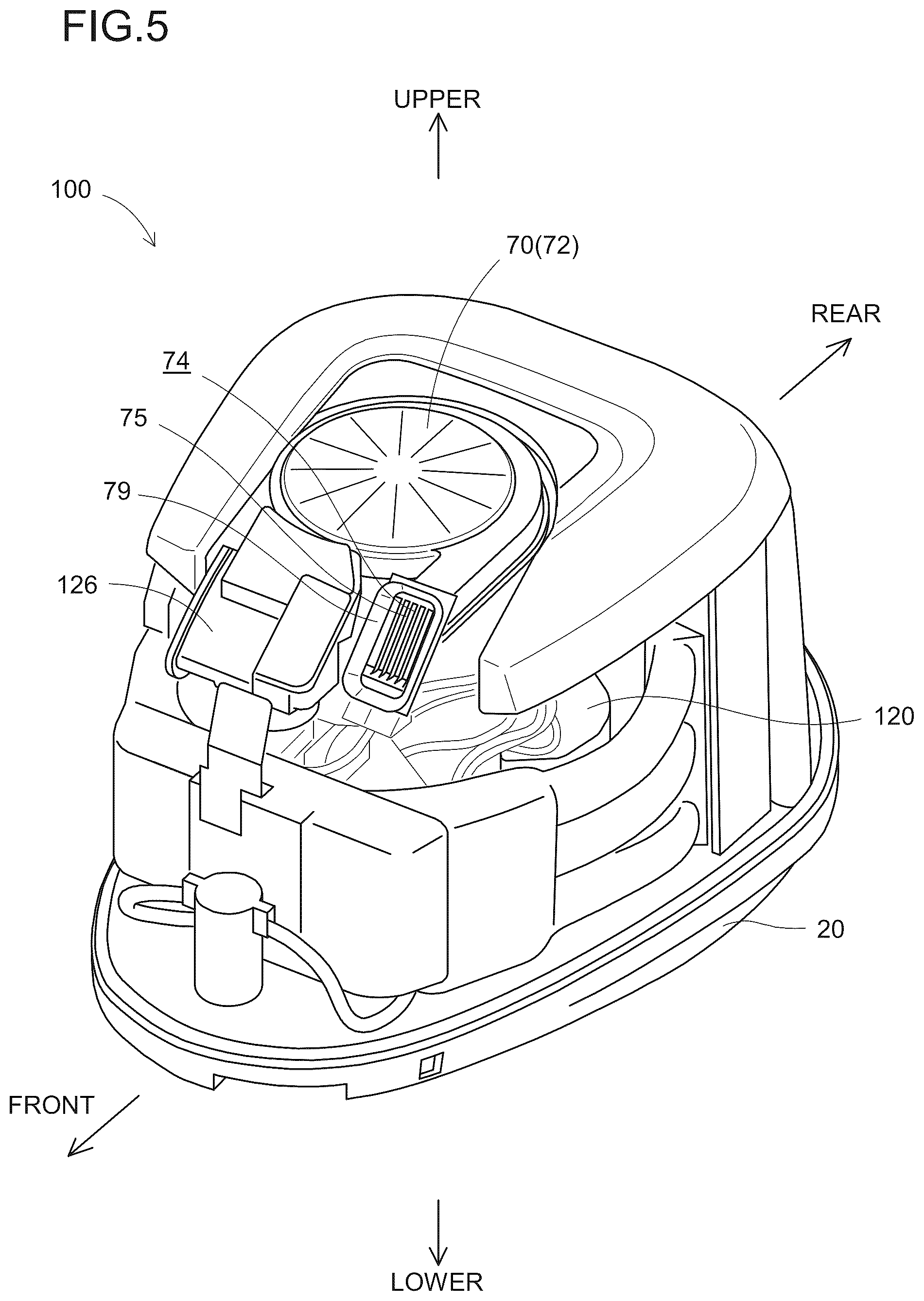 Patent US12576957 Figure 5 – Outboard motor and vessel