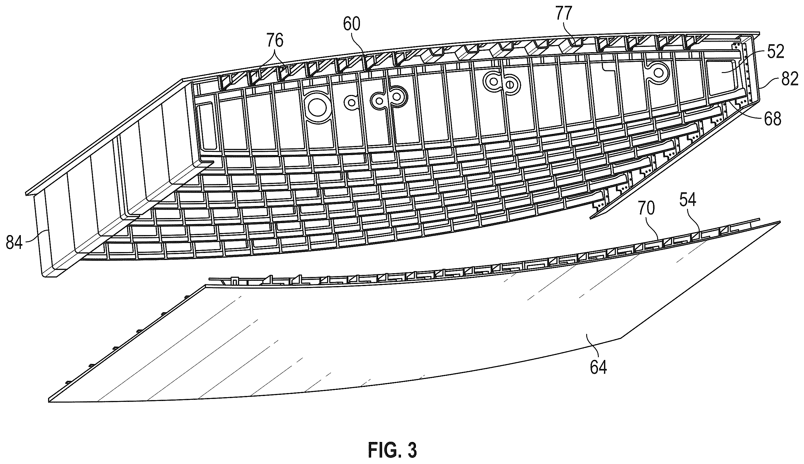 Patent US12576959 Figure 3 – Multipiece ribs for aircraft wing