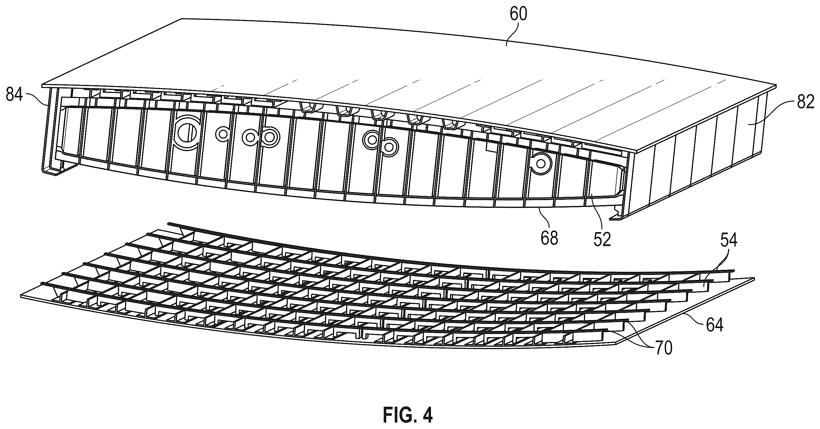 Patent US12576959 Figure 4 – Multipiece ribs for aircraft wing