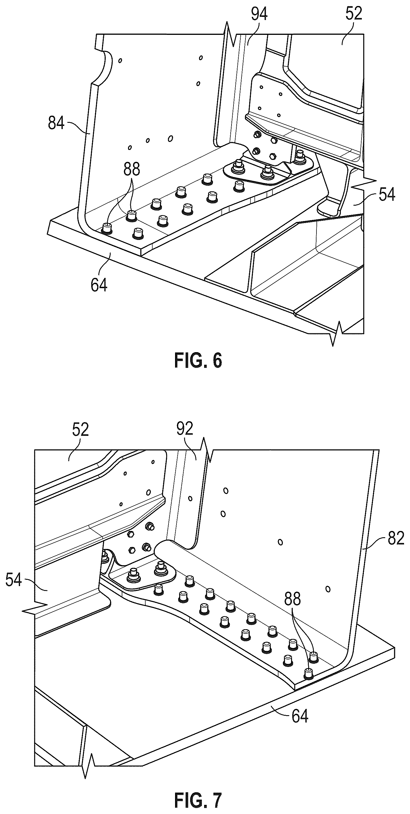 Patent US12576959 Figure 6 – Multipiece ribs for aircraft wing
