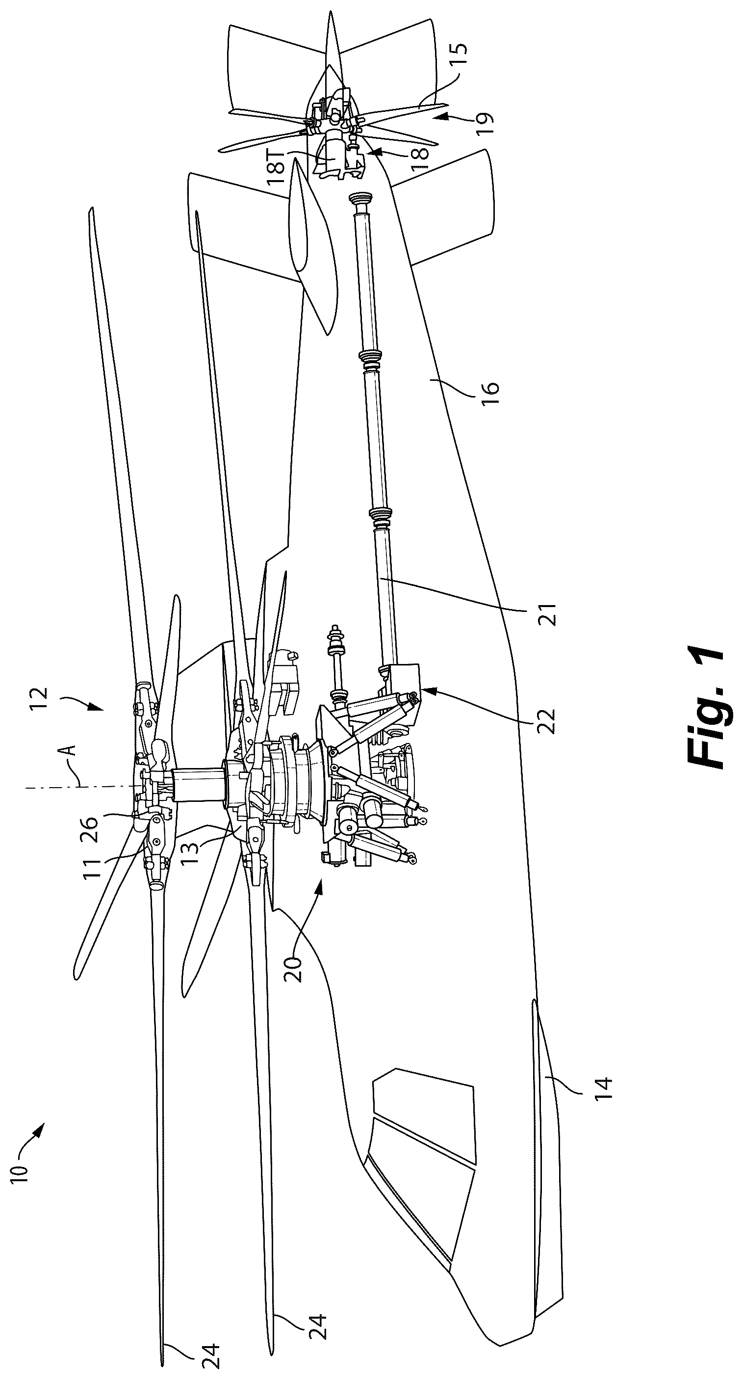 Patent US12576964 Figure 1 – Helicopter pitch controls