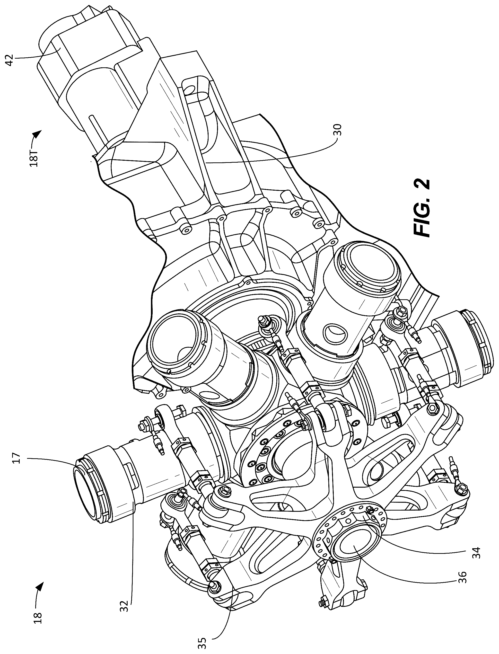 Patent US12576964 Figure 2 – Helicopter pitch controls