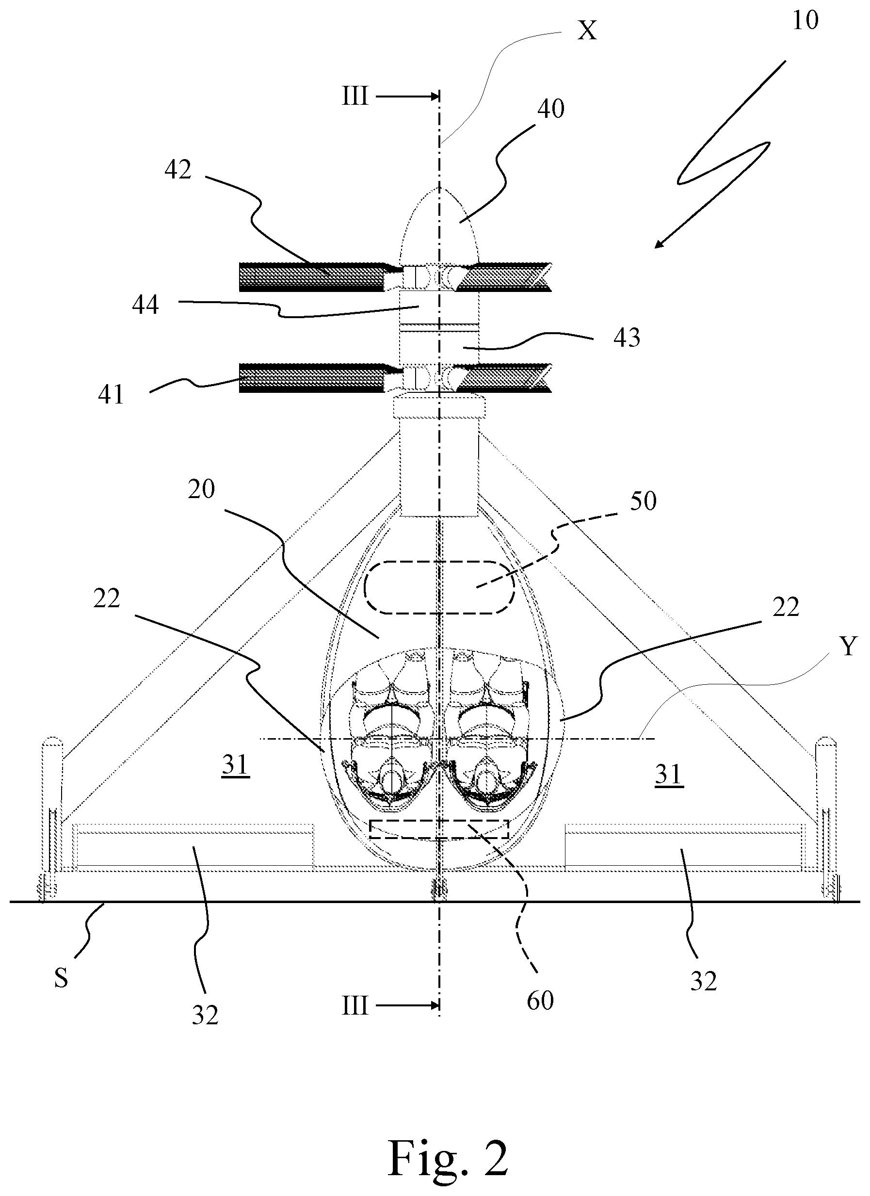 Patent US12576965 Figure 2 – Vertical take-off and landing aircraft