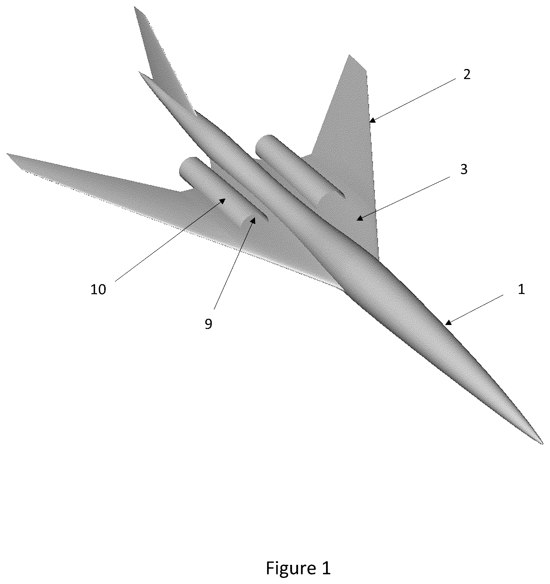 Patent US12576966 Figure 1 – Supersonic aircraft