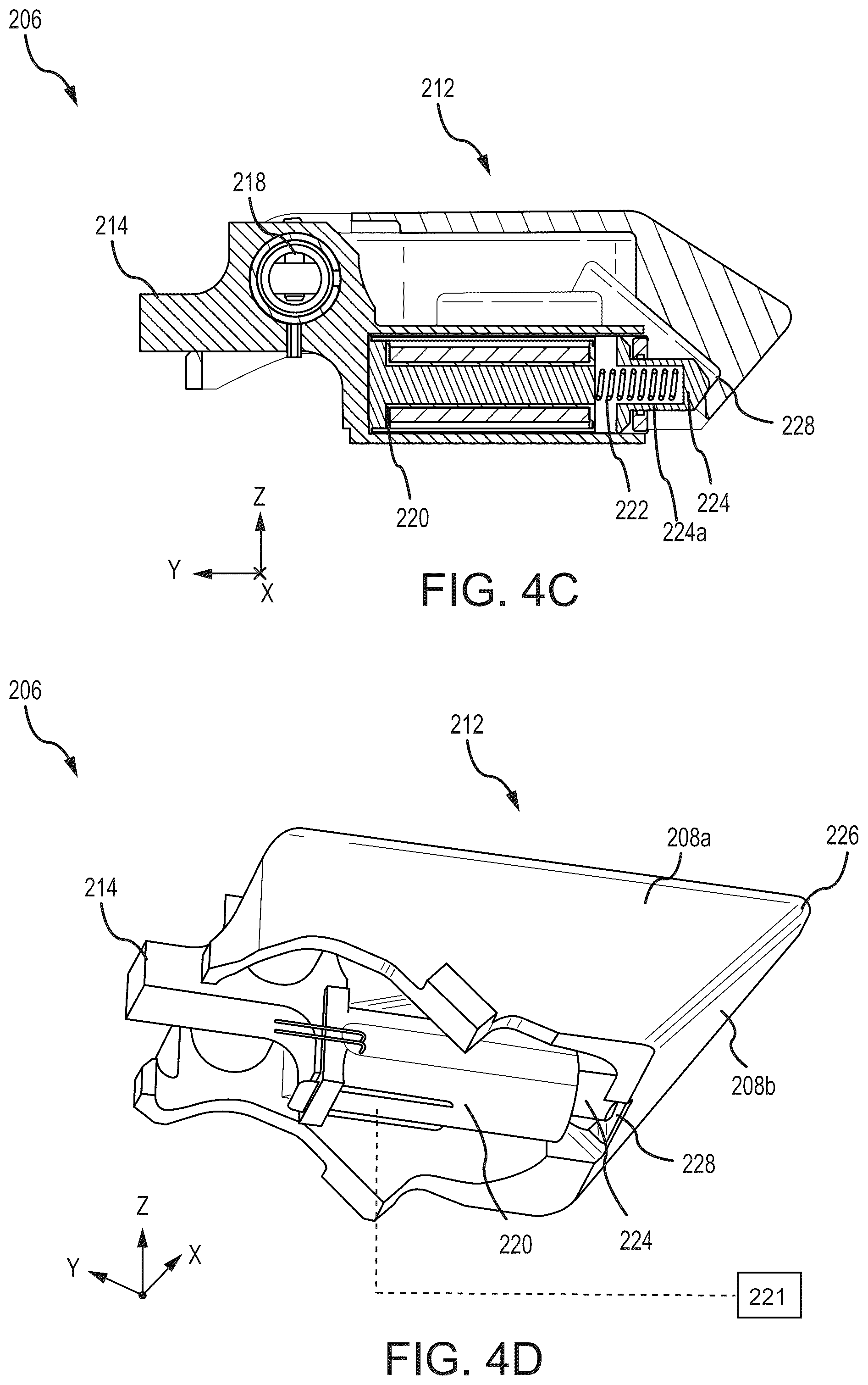 Patent US12576967 Figure 5 – Solenoid actuated semi-automatic auxiliary guide assembly