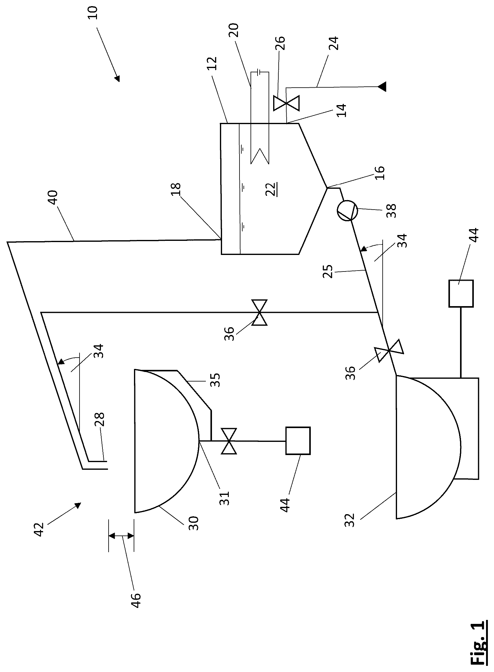 Patent US12576970 Figure 1 – Water supply system for an aircraft