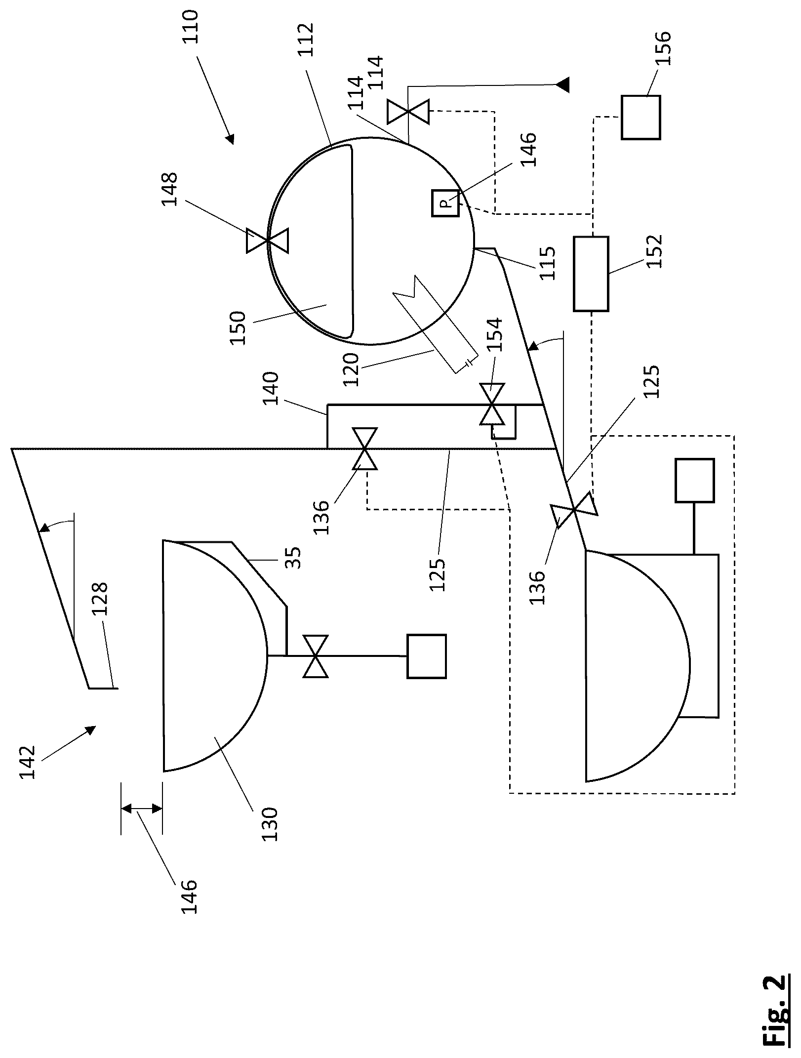Patent US12576970 Figure 2 – Water supply system for an aircraft