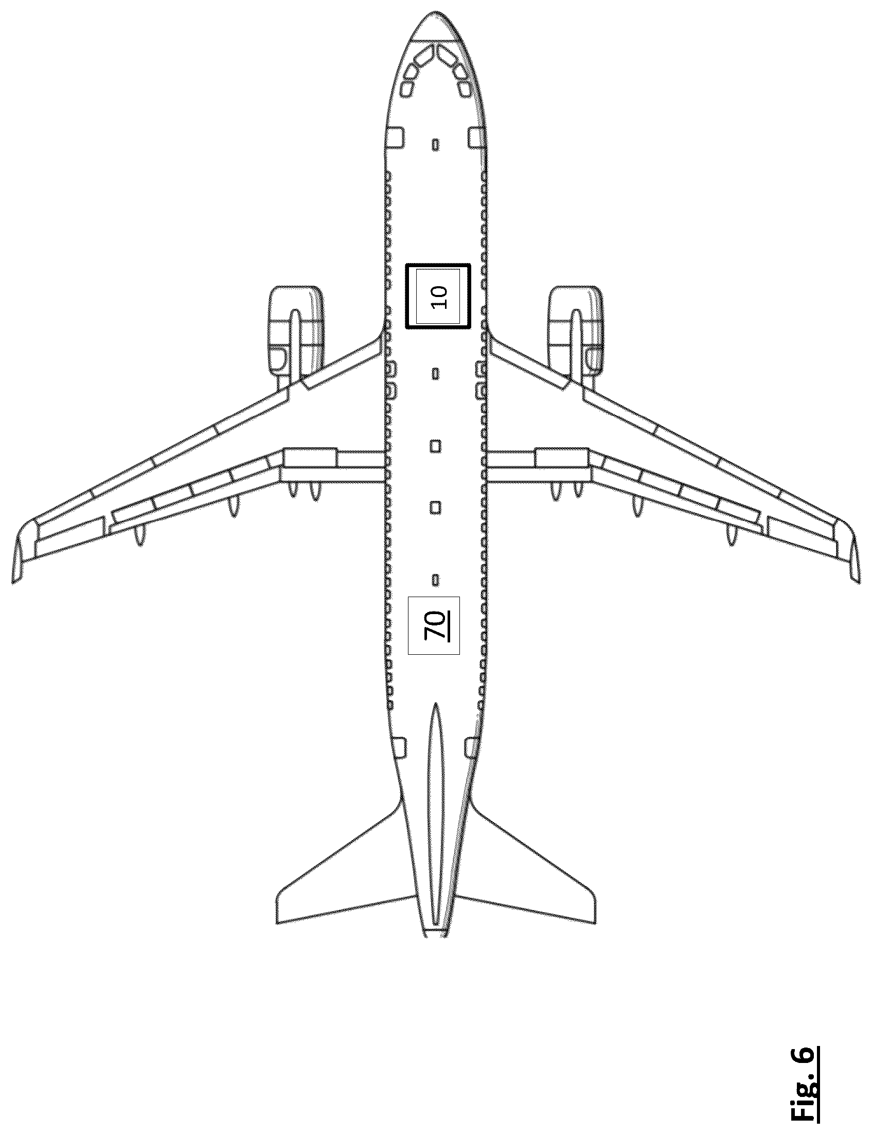 Patent US12576970 Figure 7 – Water supply system for an aircraft