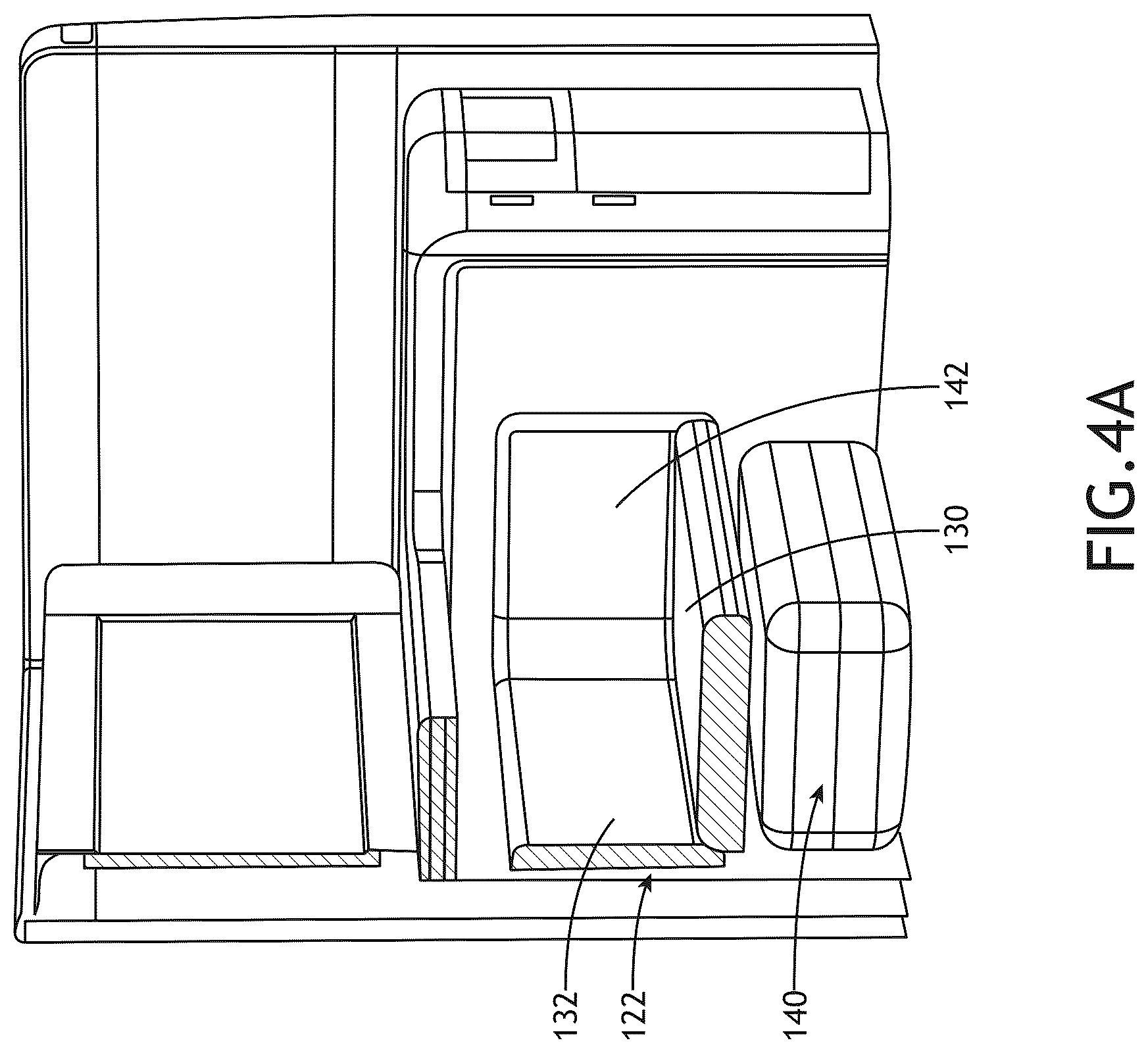Patent US12576971 Figure 5 – Passenger suite with secondary seat and amenities