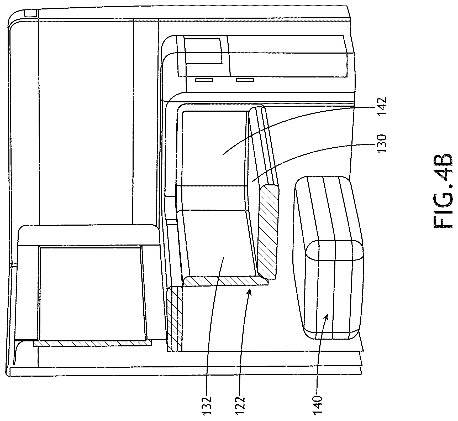 Patent US12576971 Figure 6 – Passenger suite with secondary seat and amenities