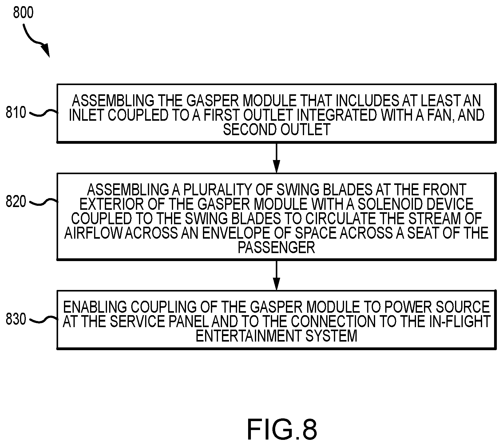 Patent US12576972 Figure 7 – Smart air gasper in the passenger service unit