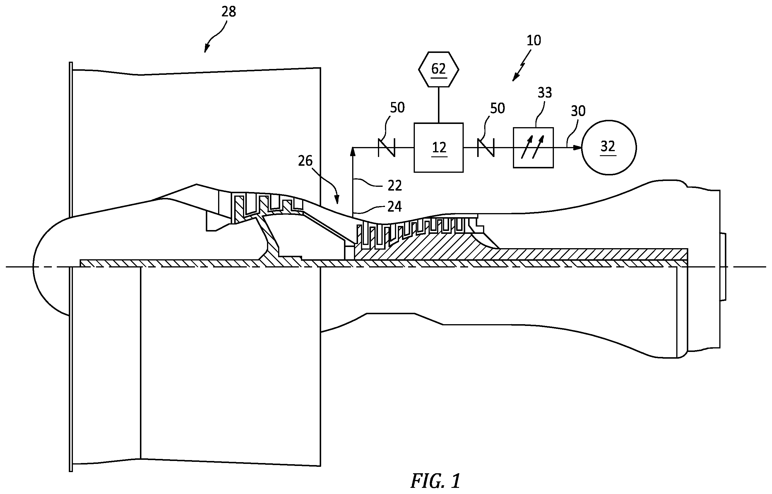 Patent US12576973 Figure 1 – Destructive adsorber via a catalytic-scrubber for onboard pilot breathing air filtering and monitoring