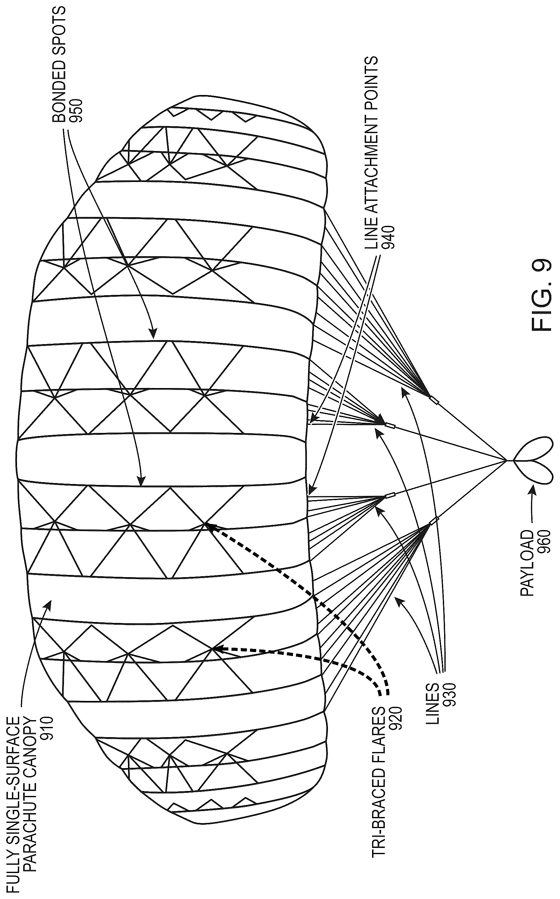 Patent US12576975 Figure 10 – Method, system, and apparatus for a parachute