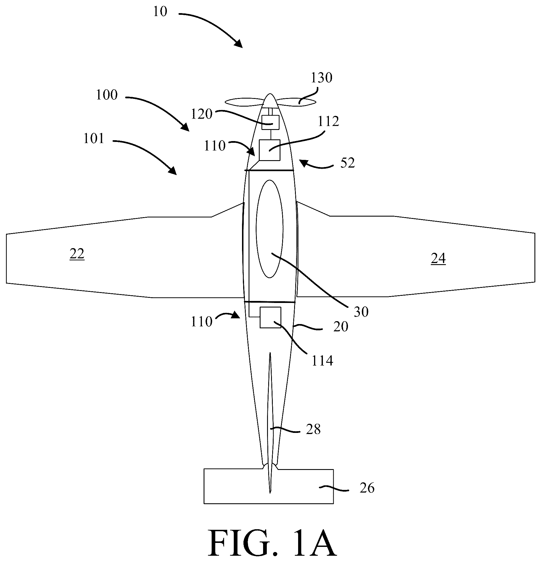 Patent US12576978 Figure 1 – Electrically powered propeller systems including an exhaust system for battery thermal management