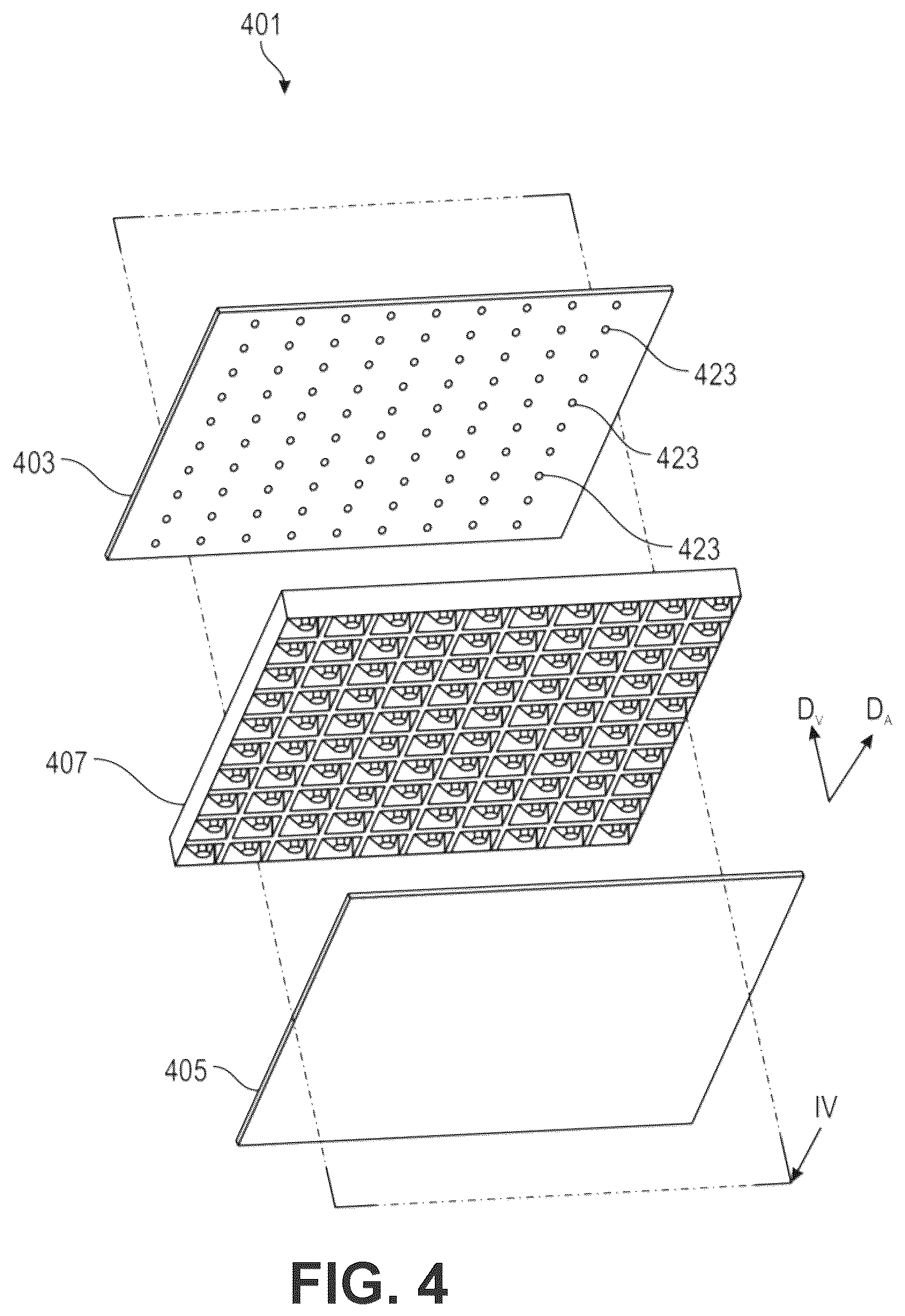 Patent US12576981 Figure 3 – Acoustic treatment device for an aircraft propulsion assembly, and its method of manufacture