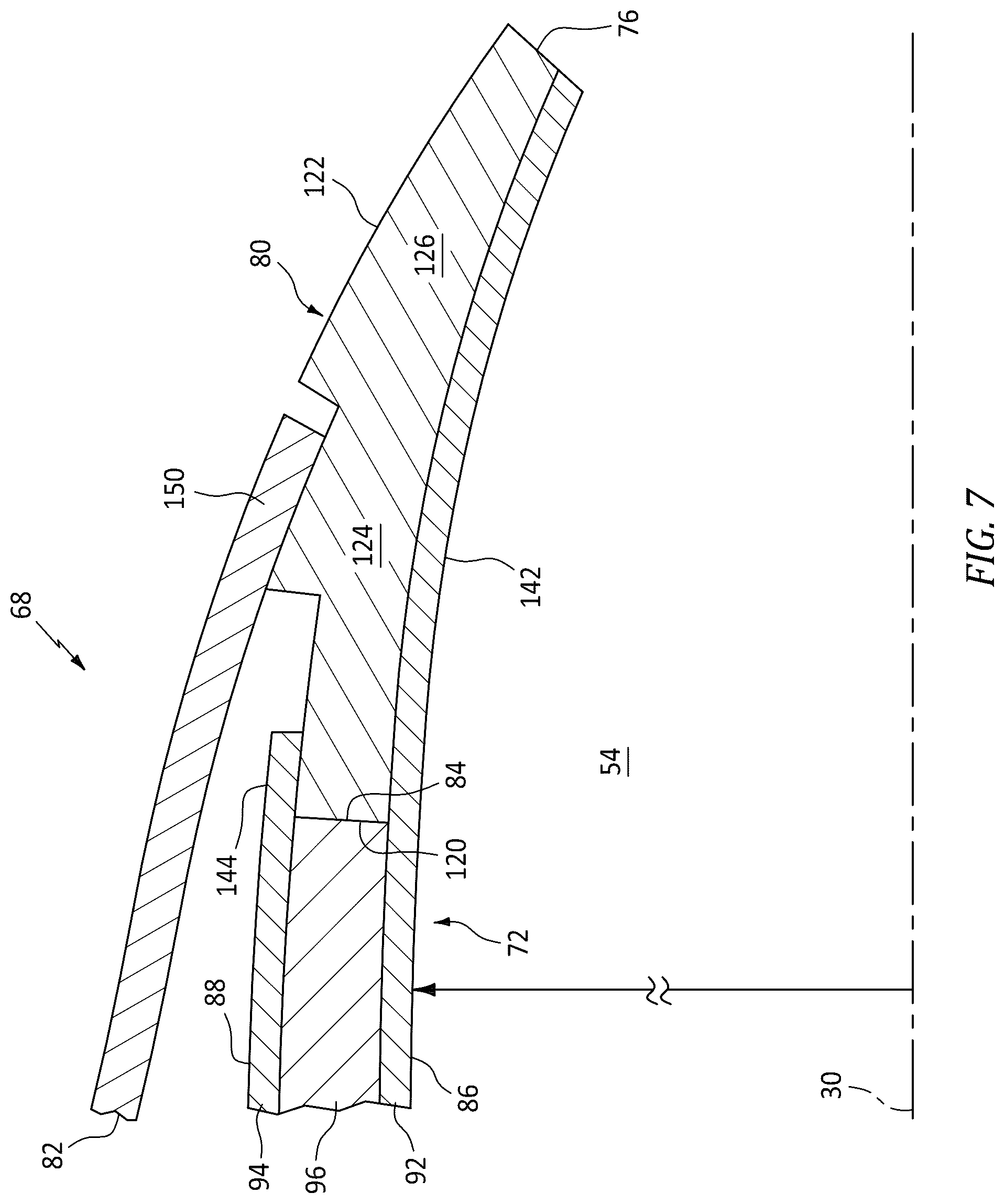 Patent US12576982 Figure 7 – Exhaust nozzle assembly for aircraft propulsion system