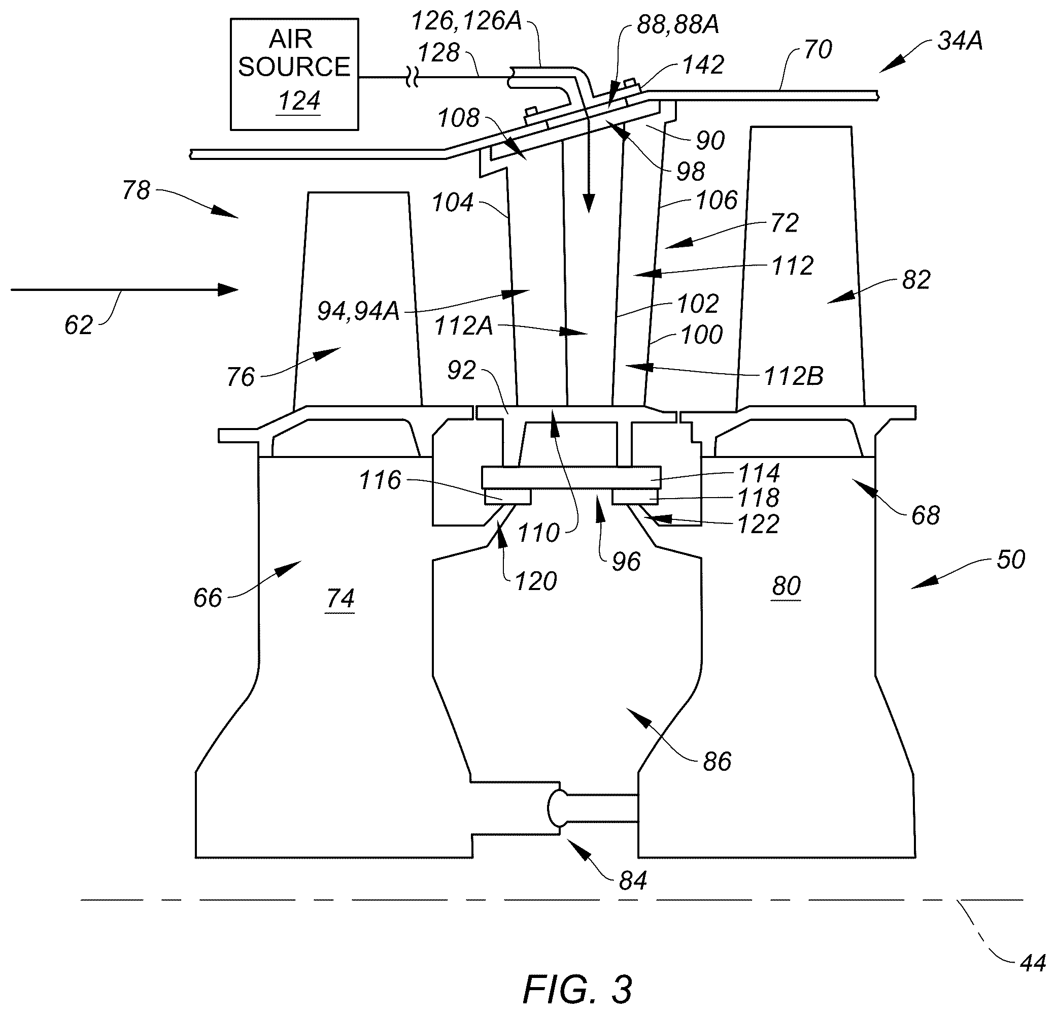 Patent US12576991 Figure 3 – Method for forming an inspection access passage for an aircraft propulsion system