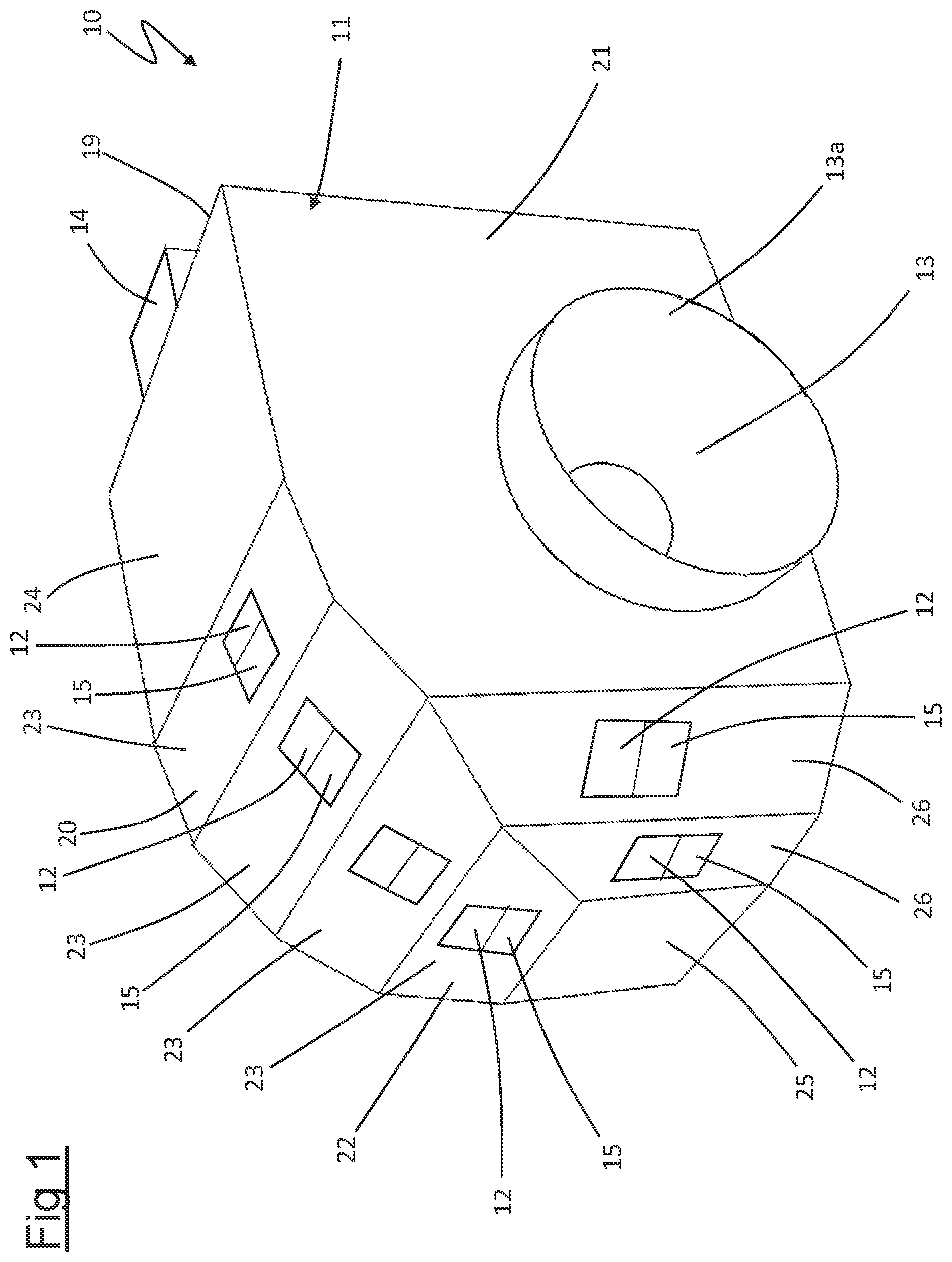 Patent US12576992 Figure 1 – Satellite module for attitude determination